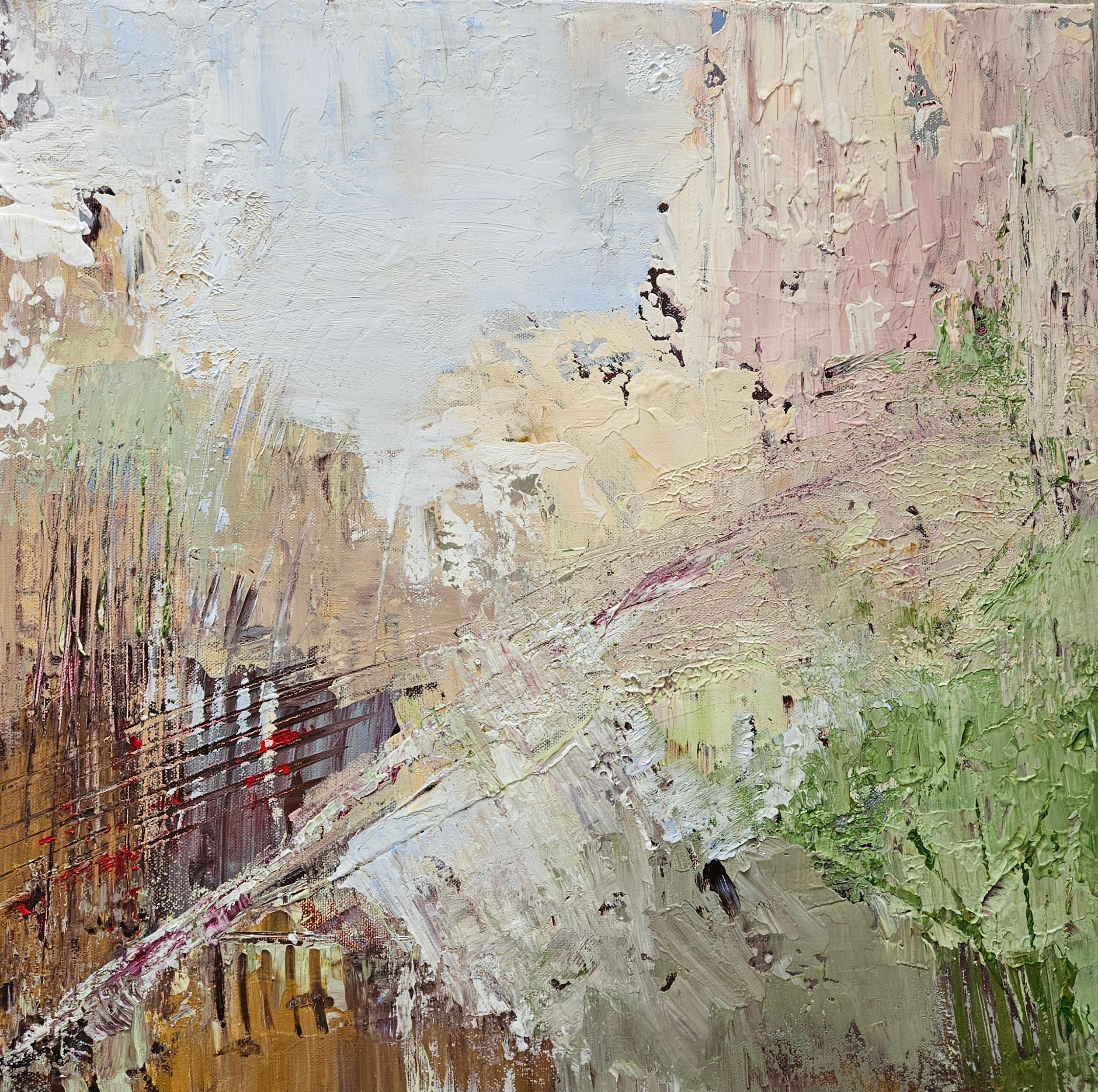 Le flux de la mémoire - Abstrait Painting par Tatiana Hellum