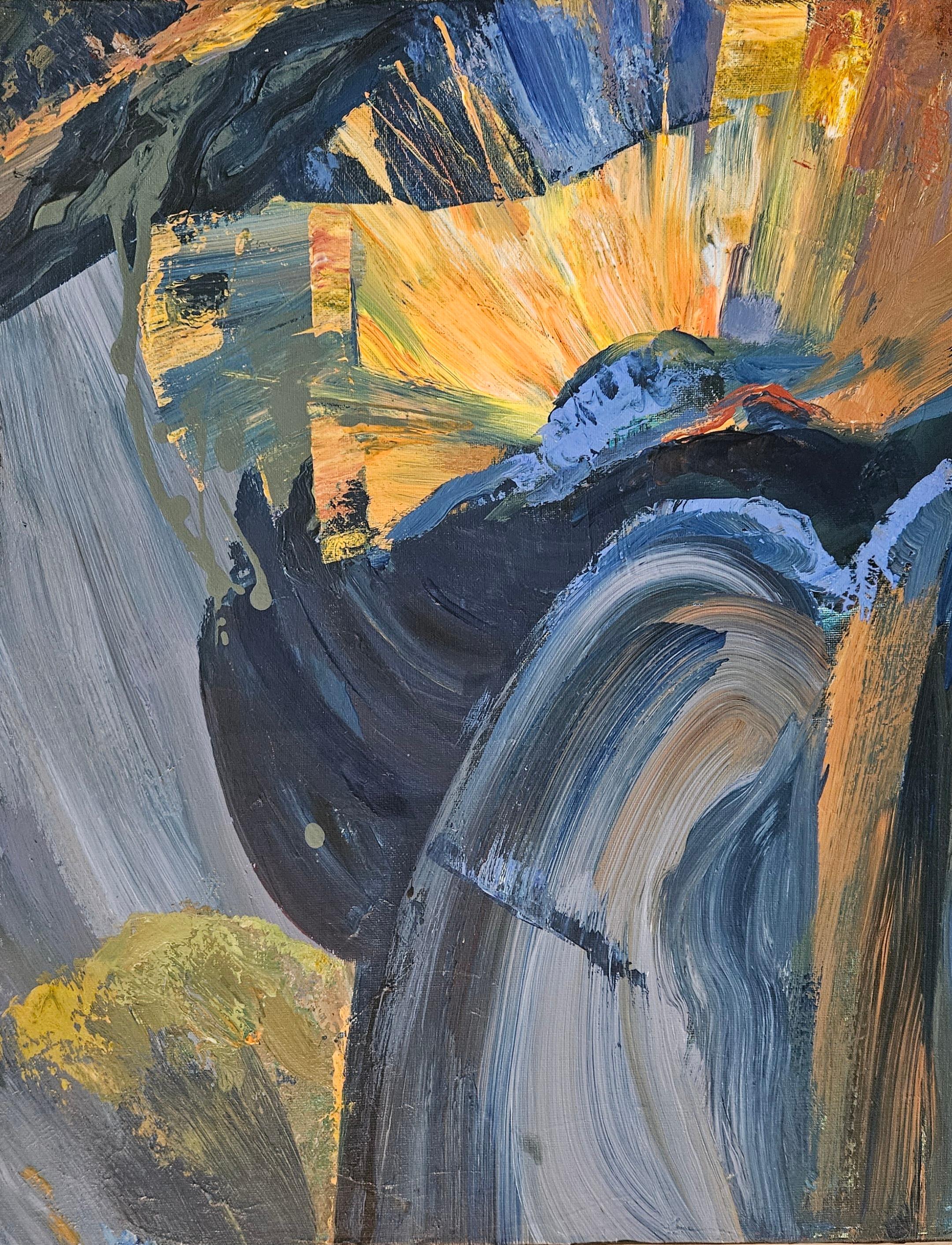 Vislumbrar antes del invierno - Painting Abstracto de Tatiana Hellum