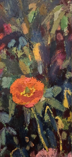Hidden Poppy. Floral, Mixed media, Miniature Painting