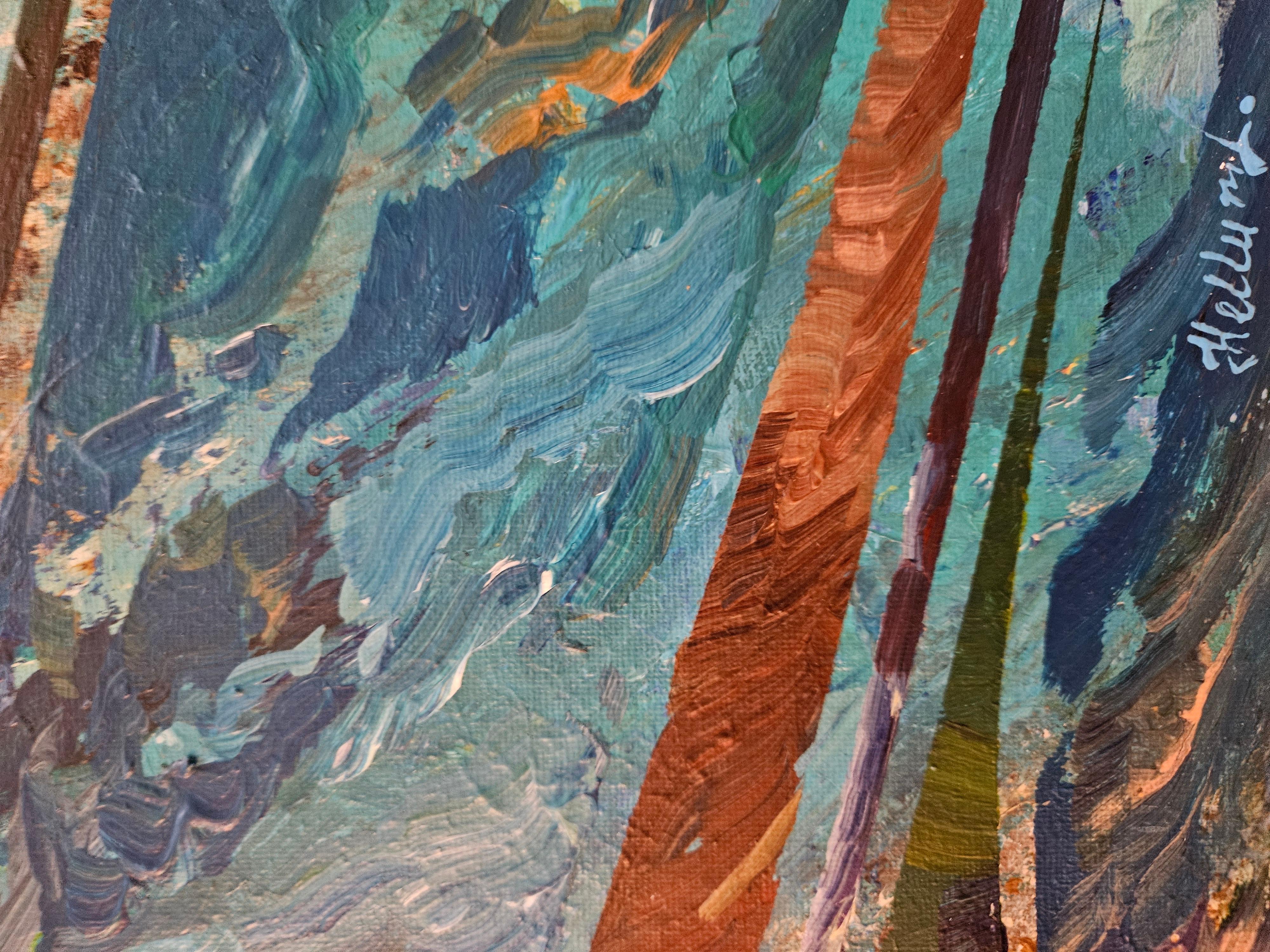 Norwegische Kristalltöne (Grau), Abstract Painting, von Tatiana Hellum