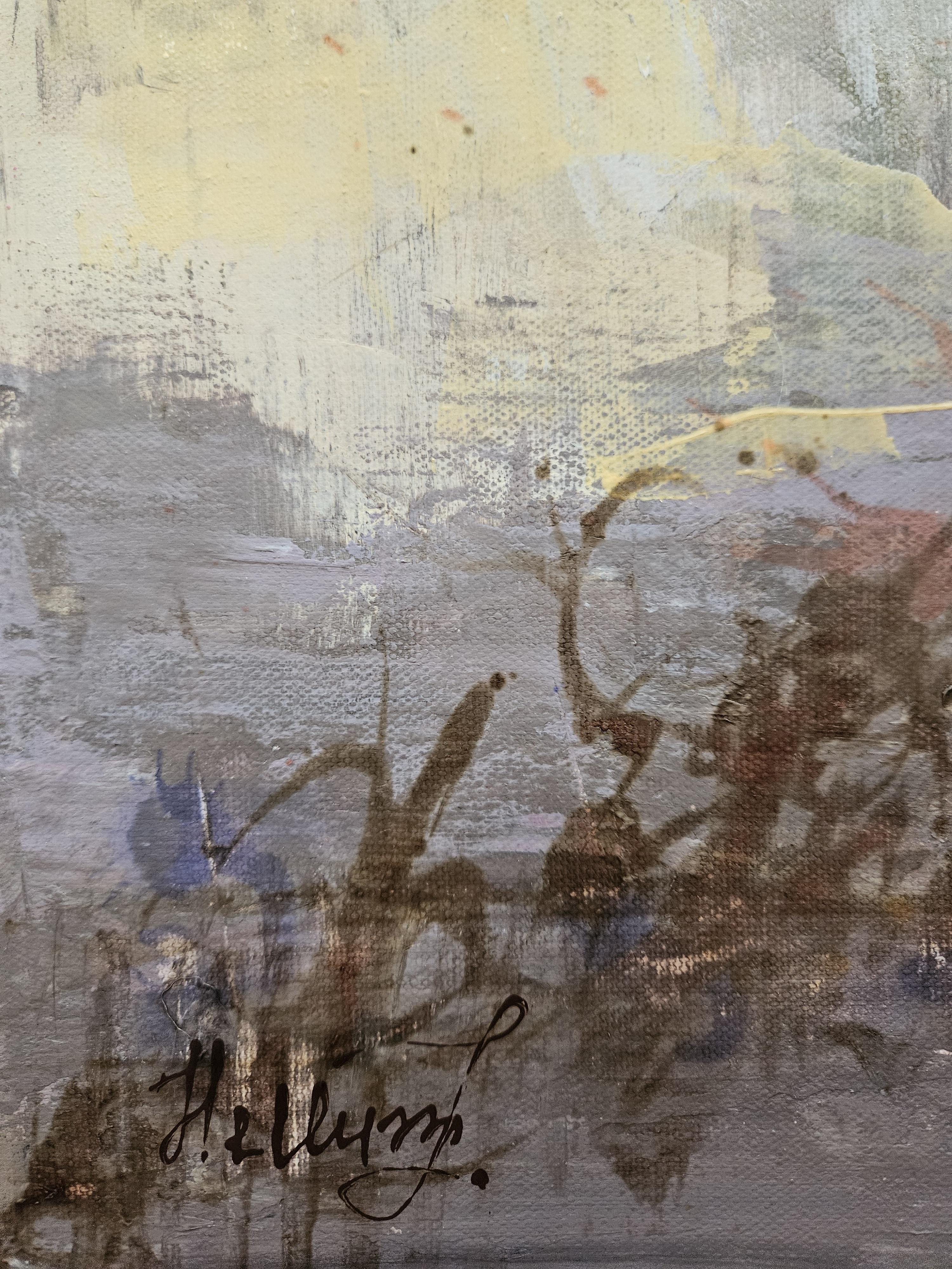 On the Edge of Balance - Abstract Painting by Tatiana Hellum