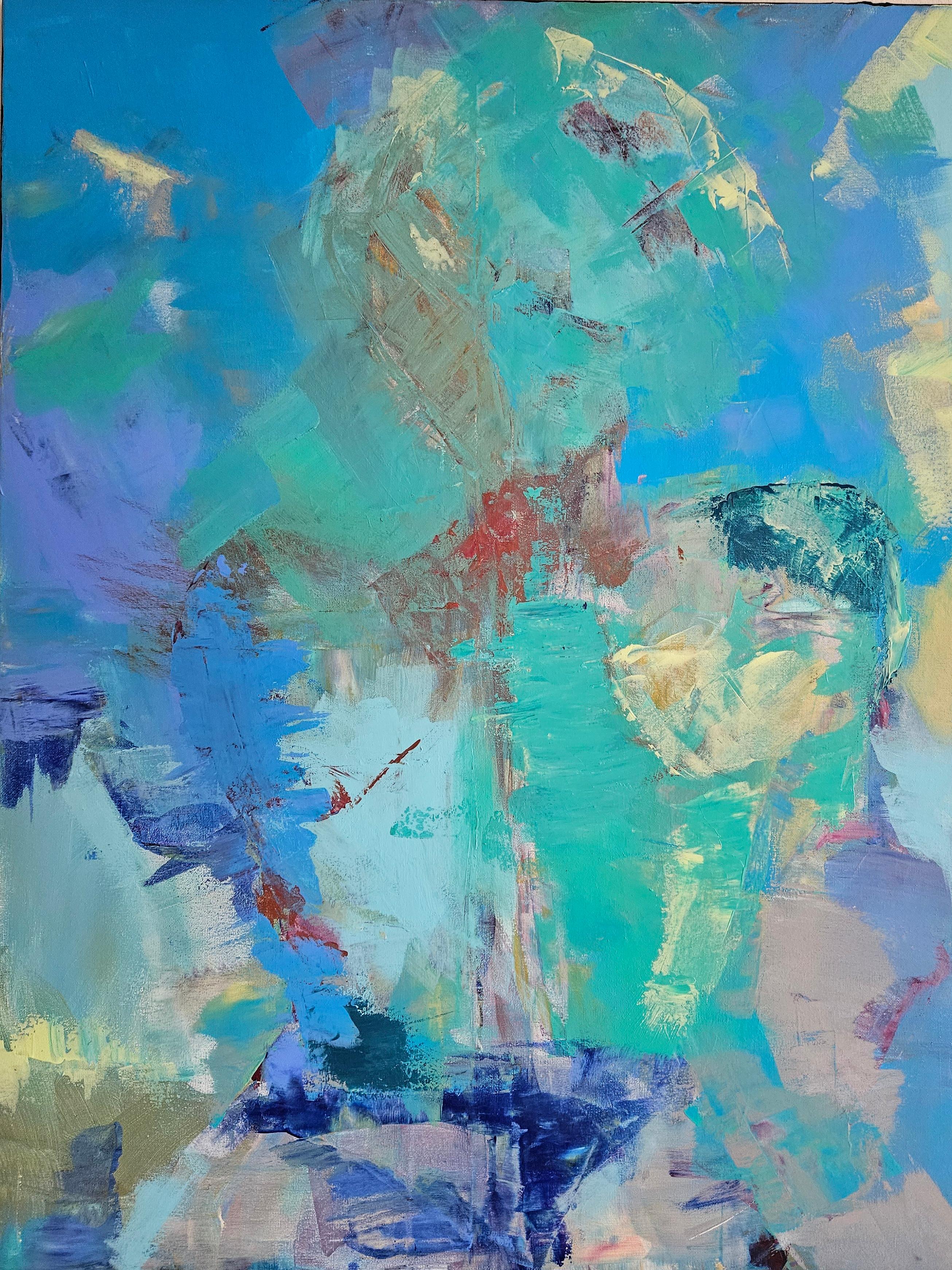 Tatiana Hellum Abstract Painting - "Presence". Large abstract acrylic painting.