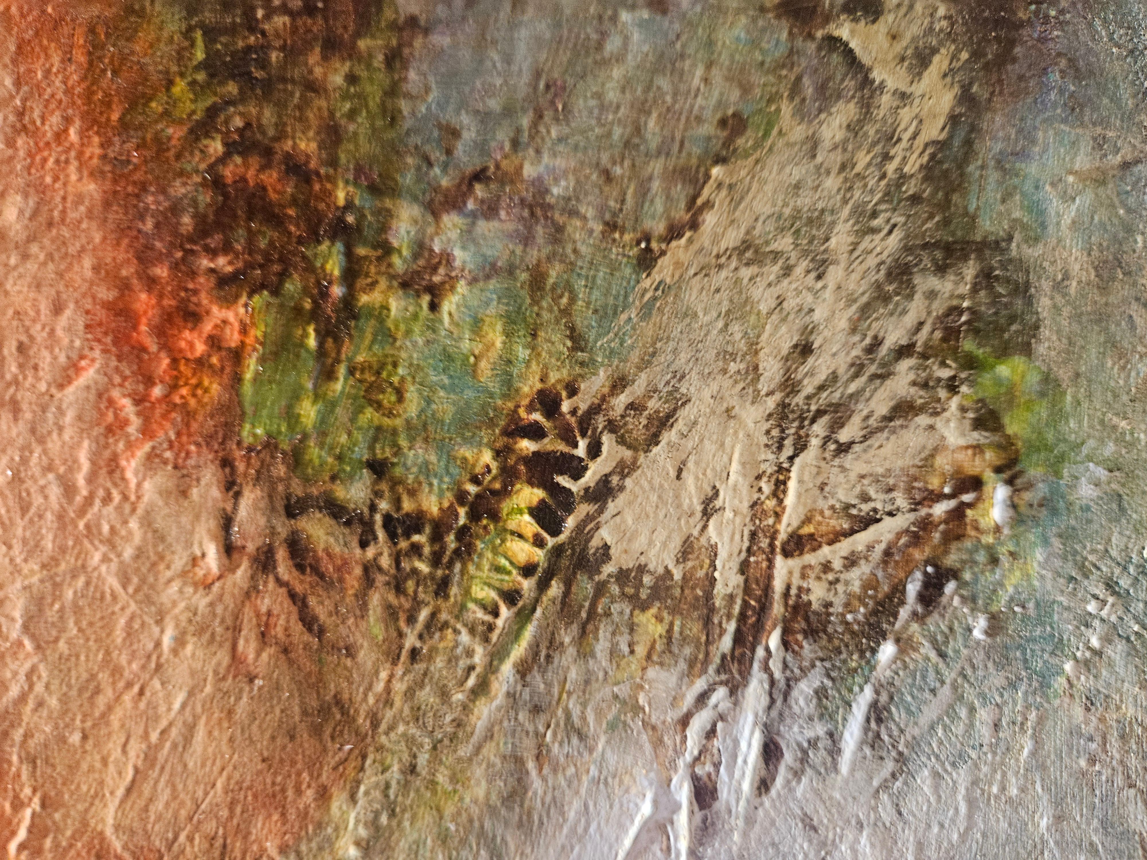 Volando a través del sueño - Abstract Painting Marrón de Tatiana Hellum