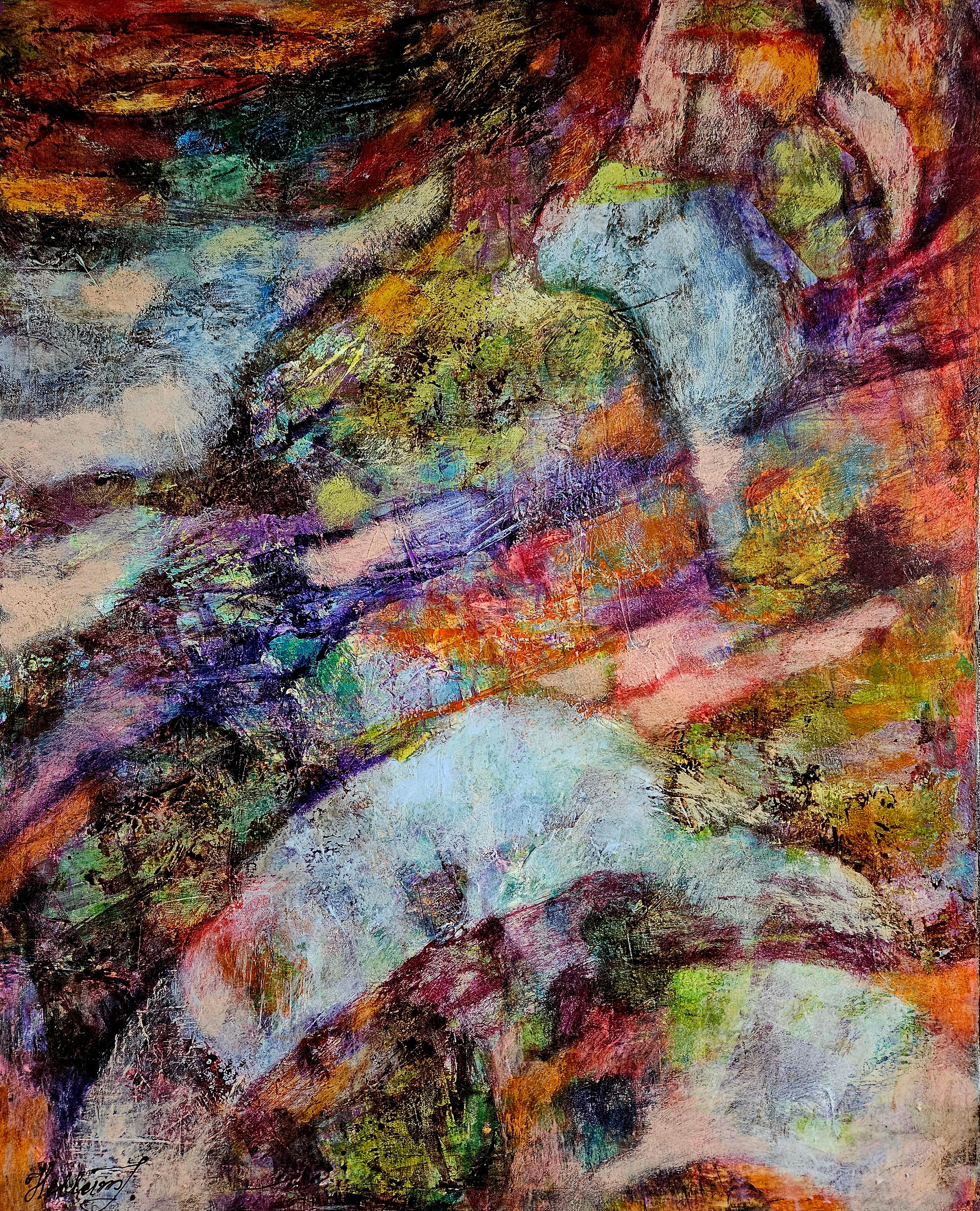 Abstract Painting de Tatiana Hellum - Volando a través del sueño