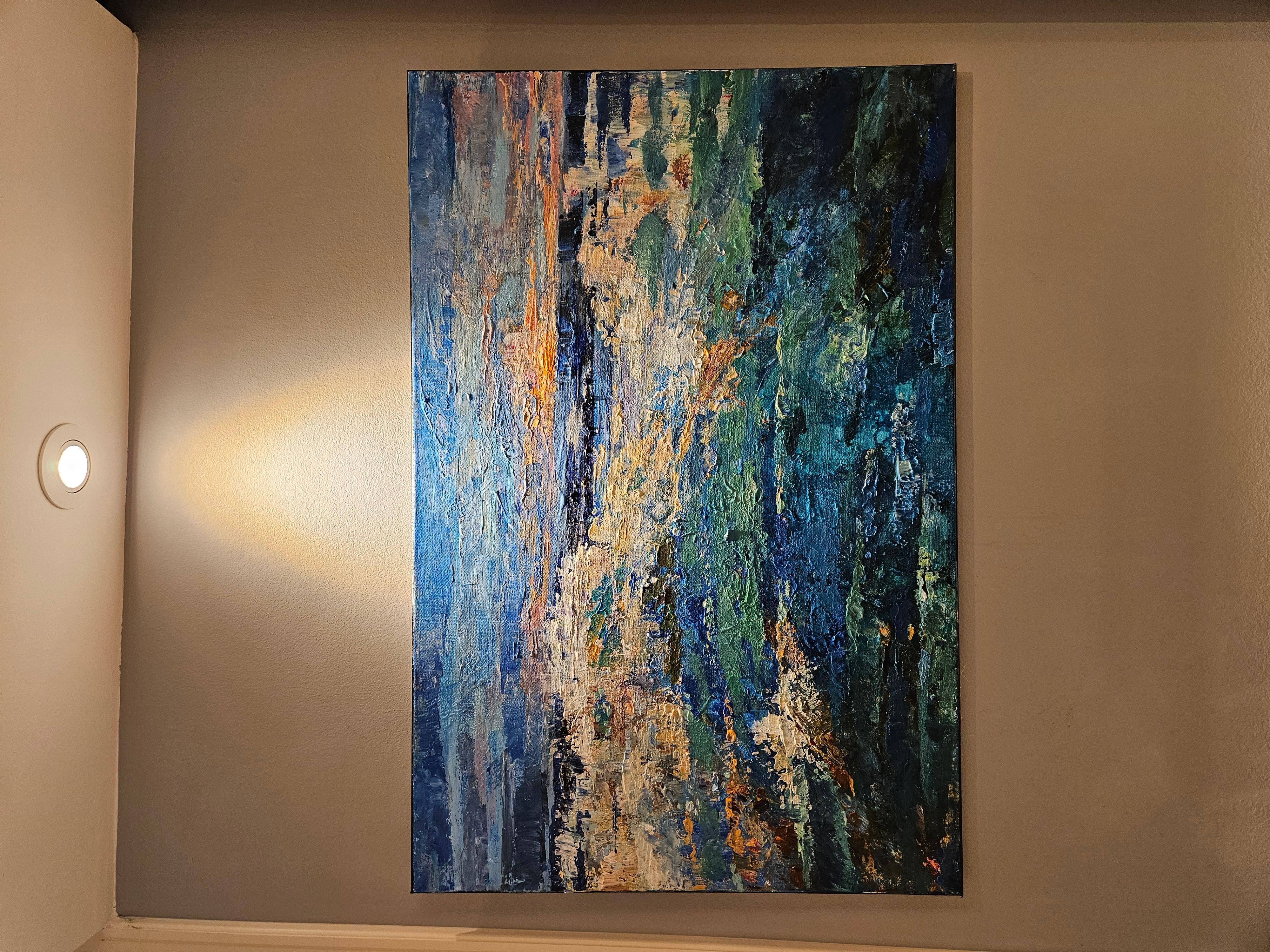 The Call of Turquoise - Painting by Tatiana Hellum