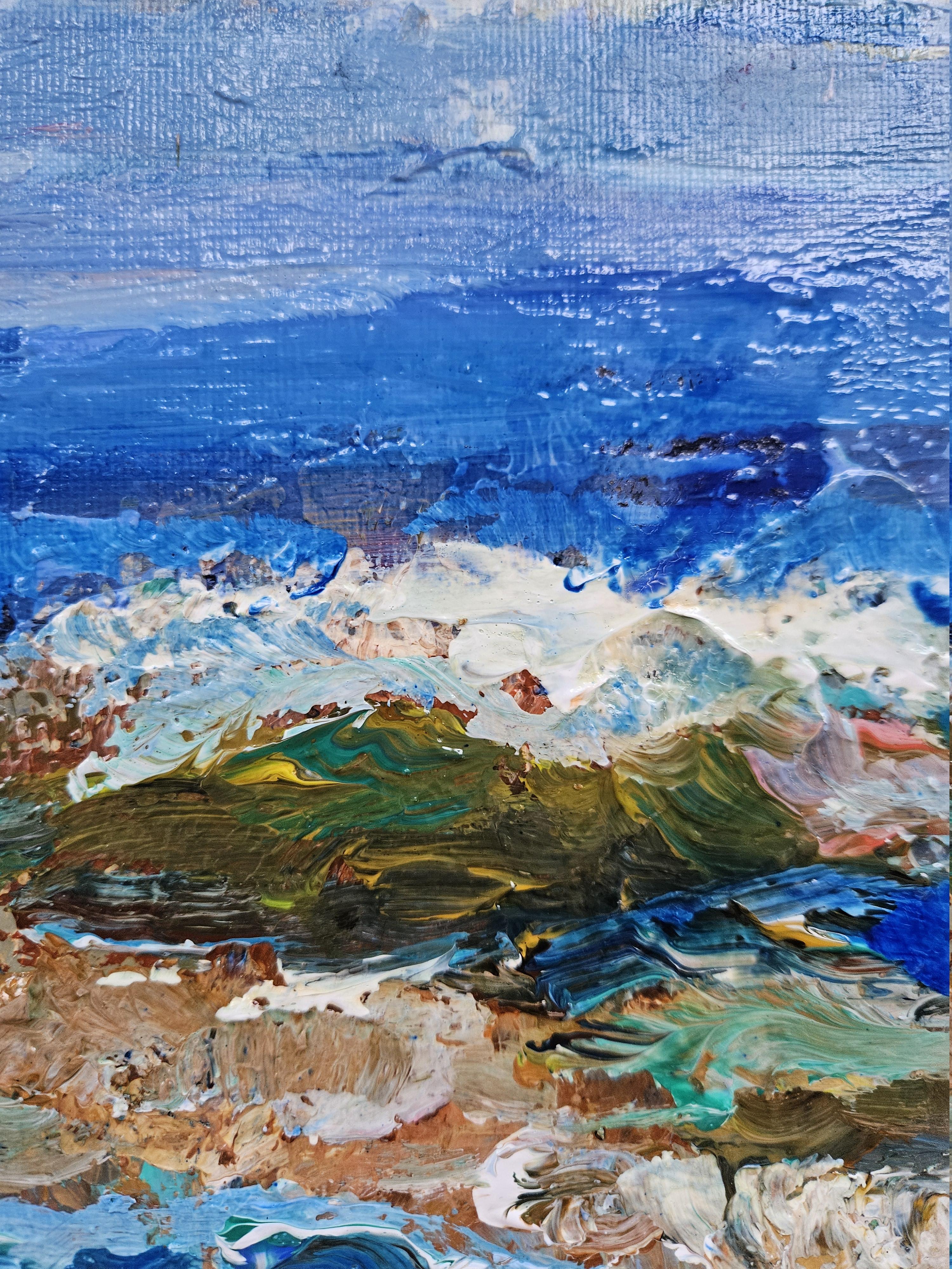 Gezeiten des Lichts (Blau), Abstract Painting, von Tatiana Hellum