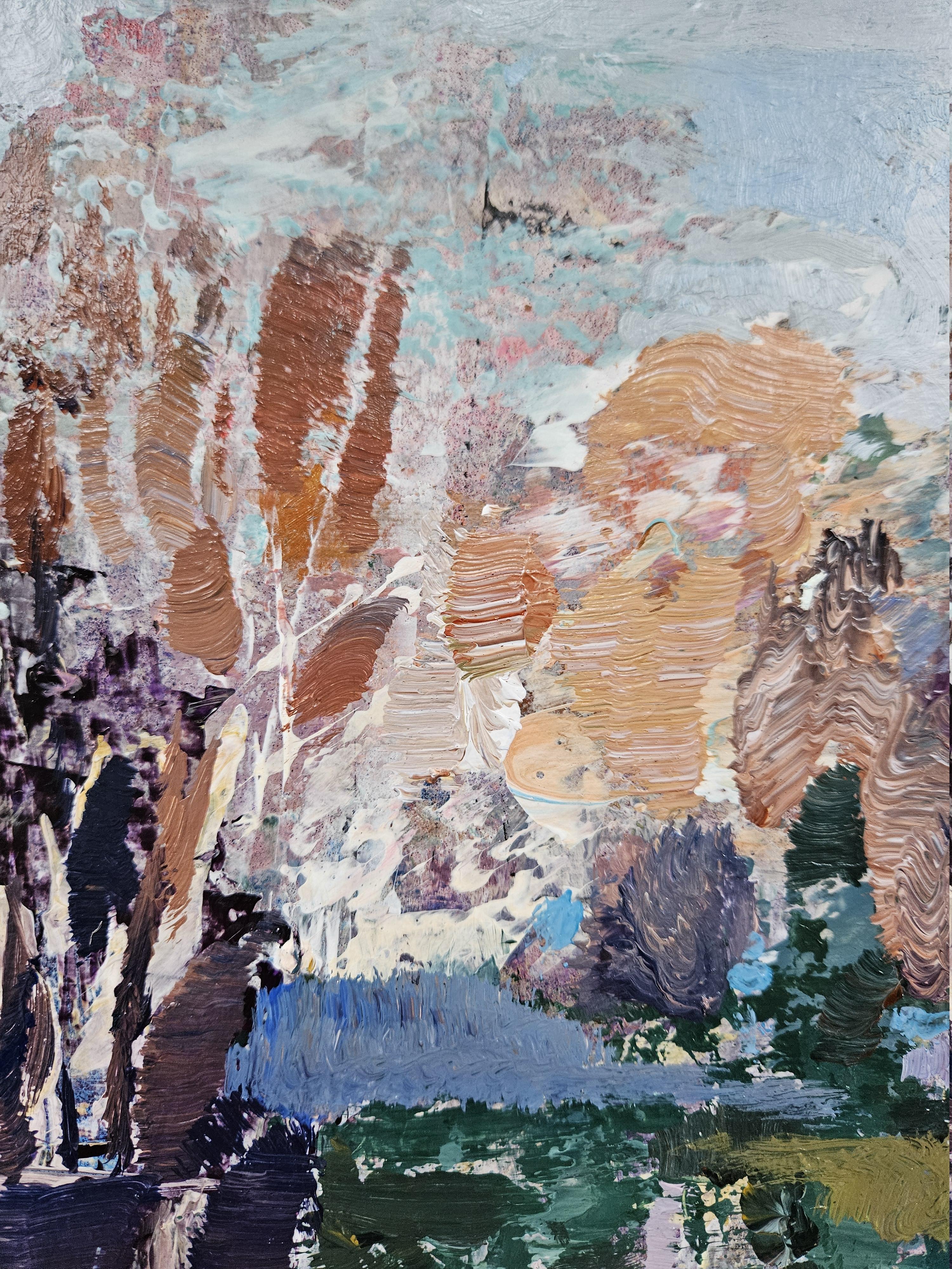 When the Sky Breathed Autumn - Abstract Impressionist Painting by Tatiana Hellum