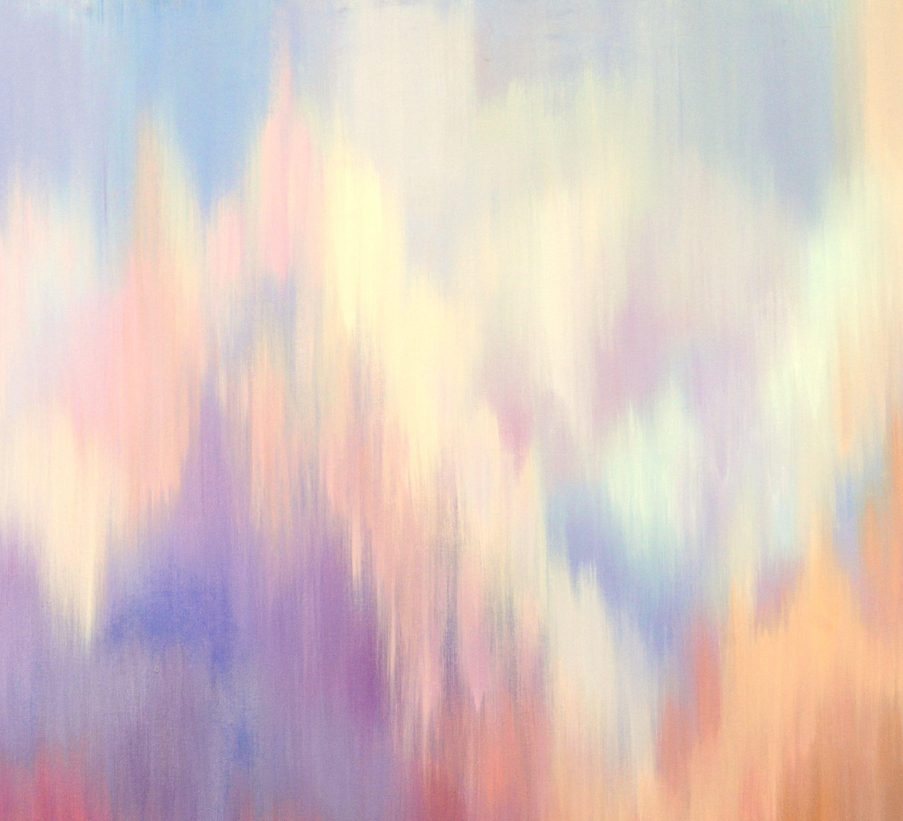 AURORA AUSTRALIS, Painting, Acrylic on Canvas - Beige Abstract Painting by Tatiana  Iliina