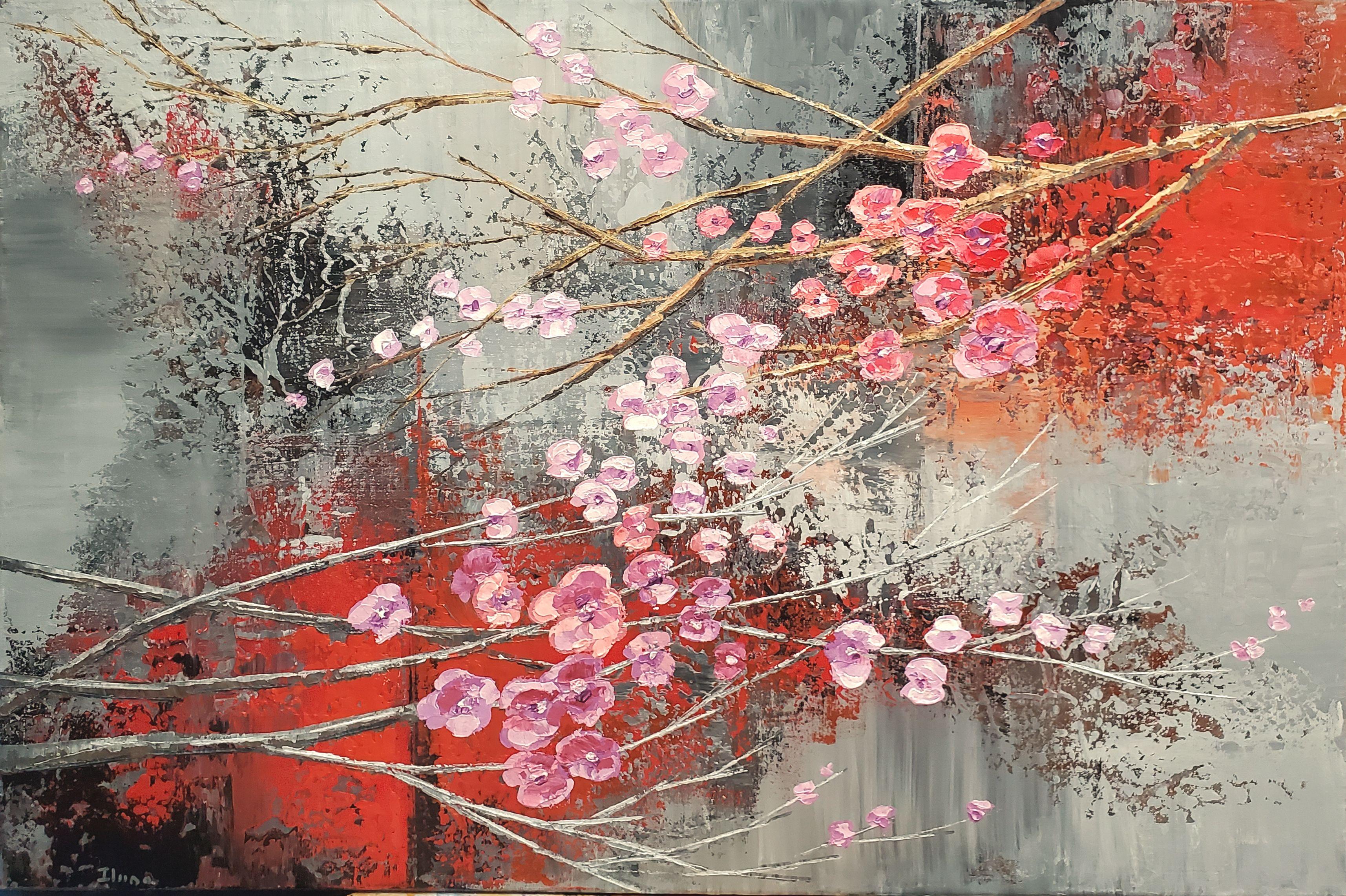 BLOSSOM FEST, Gemälde, Acryl auf Leinwand