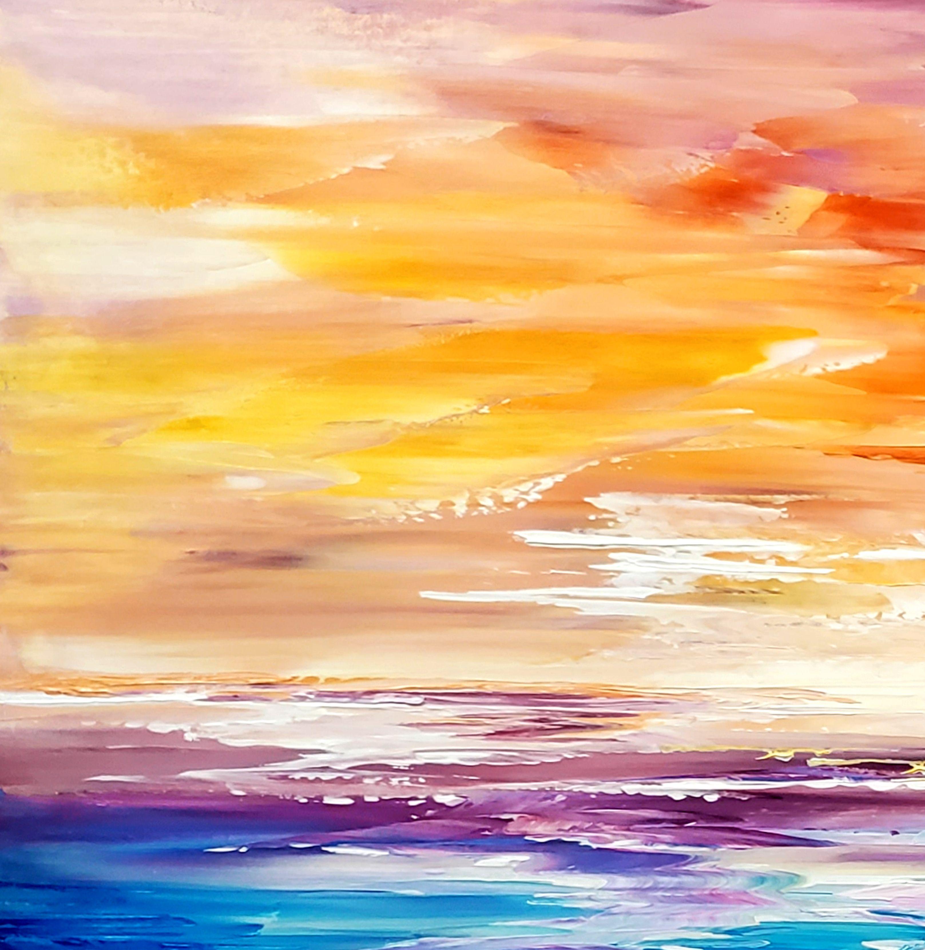 HEART AT SEA, Gemälde, Acryl auf Leinwand (Impressionismus), Painting, von Tatiana  Iliina
