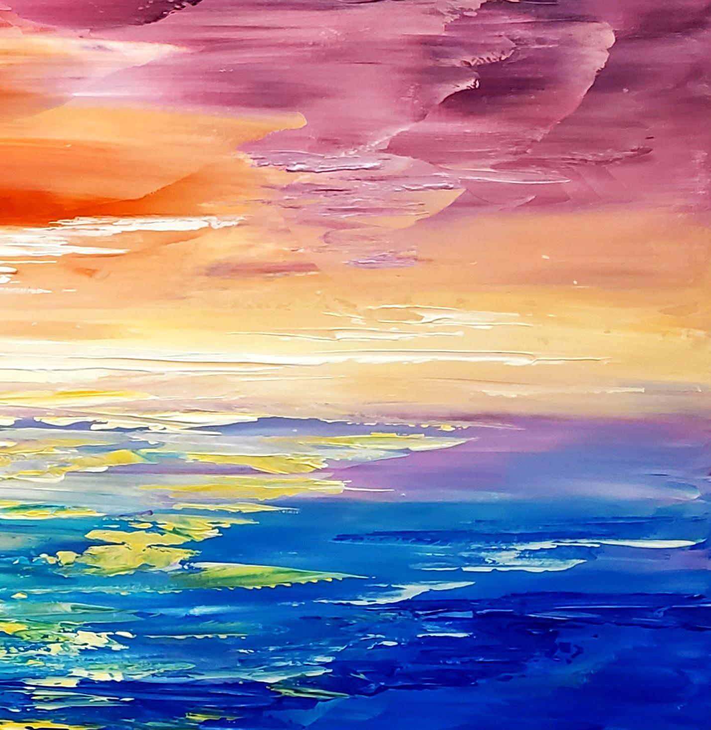 HEART AT SEA, Gemälde, Acryl auf Leinwand im Angebot 1