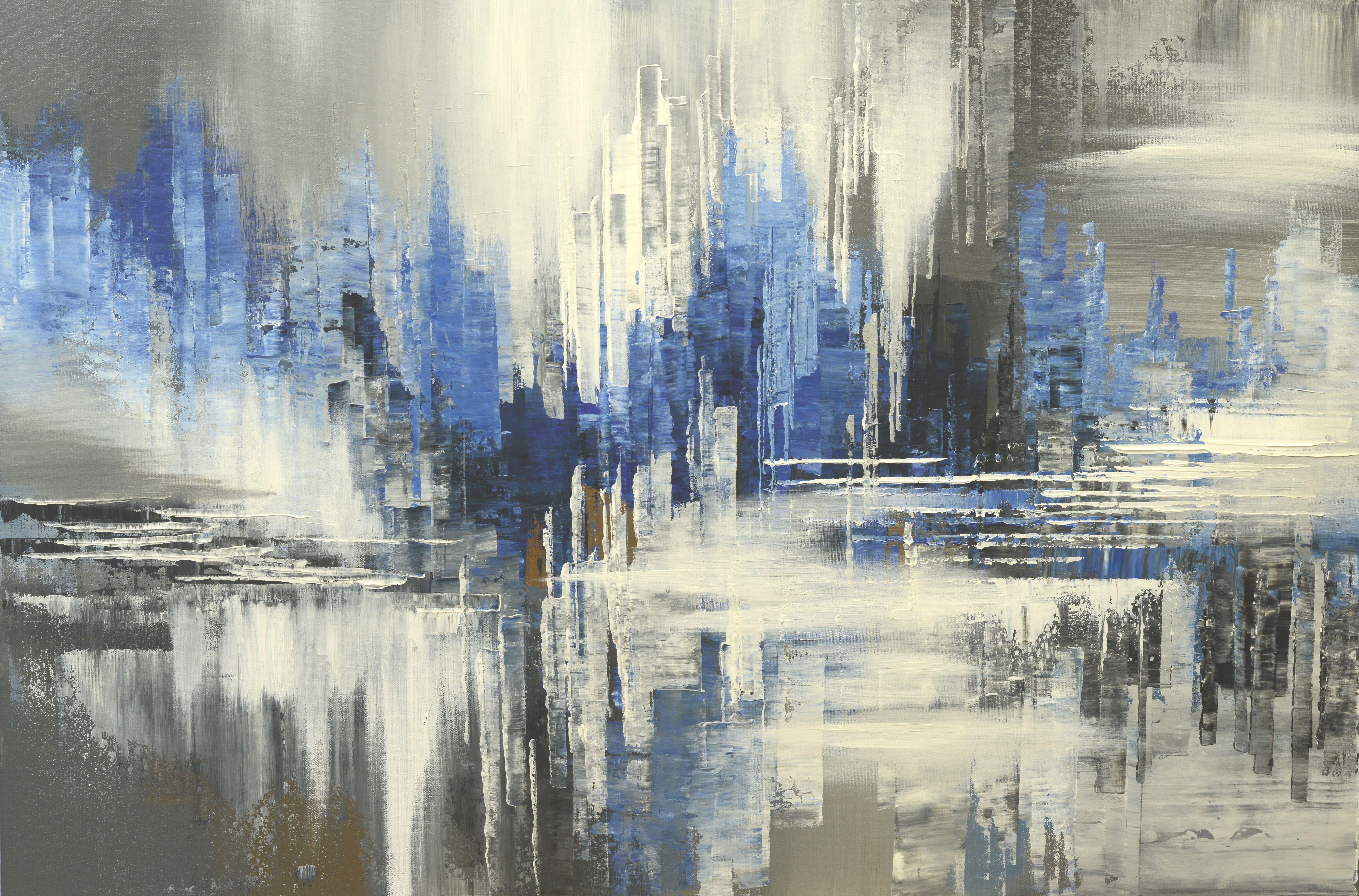 ICE AND SHADOWS, Gemälde, Acryl auf Leinwand
