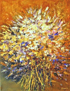 Radiant and Gold, peinture, acrylique sur toile