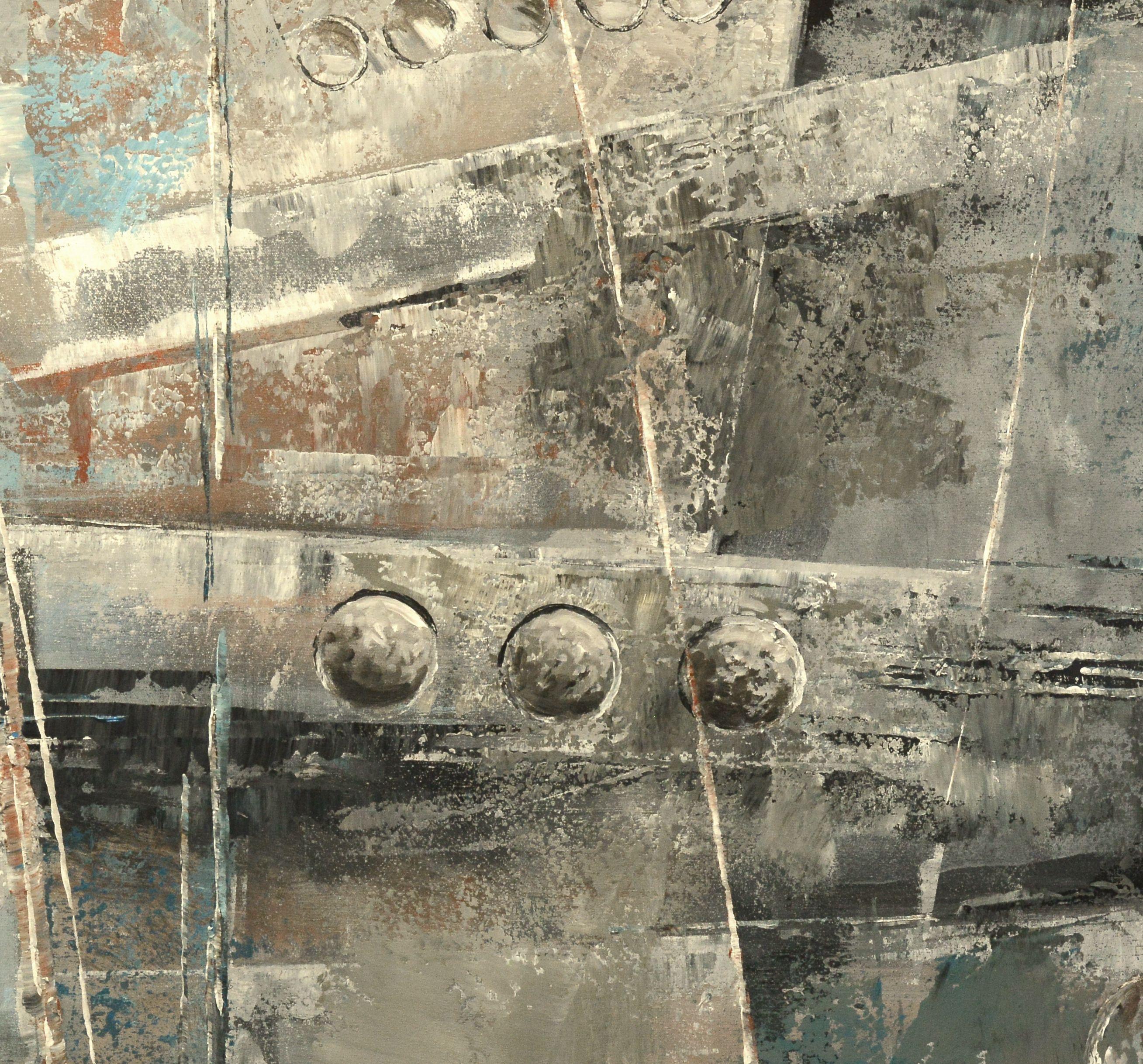 Cette grande peinture abstraite originale est issue de ma collection - 