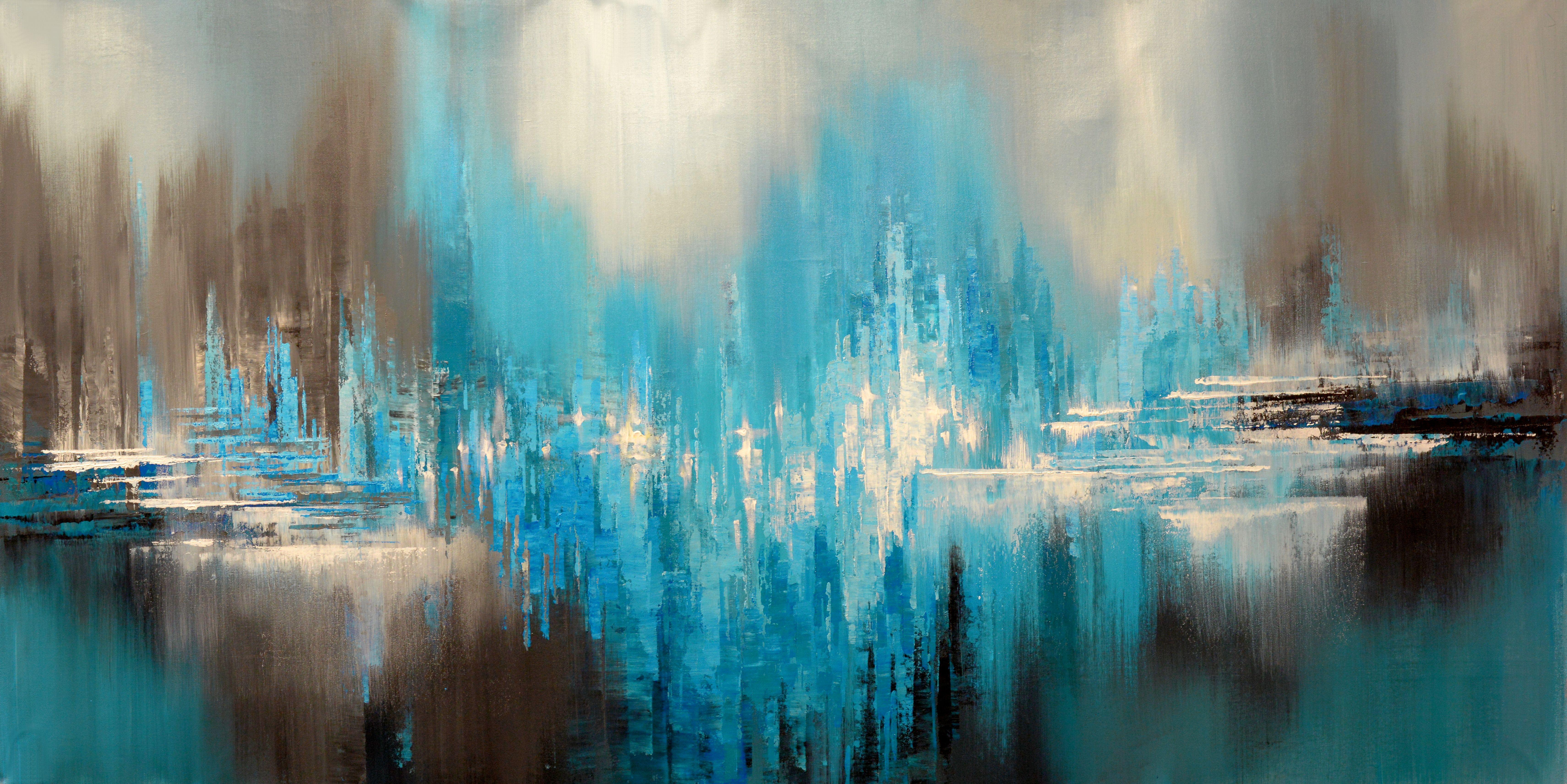 Abstract Painting di Tatiana  Iliina - SOGNATORE UTOPIANO, Pittura, Acrilico su tela