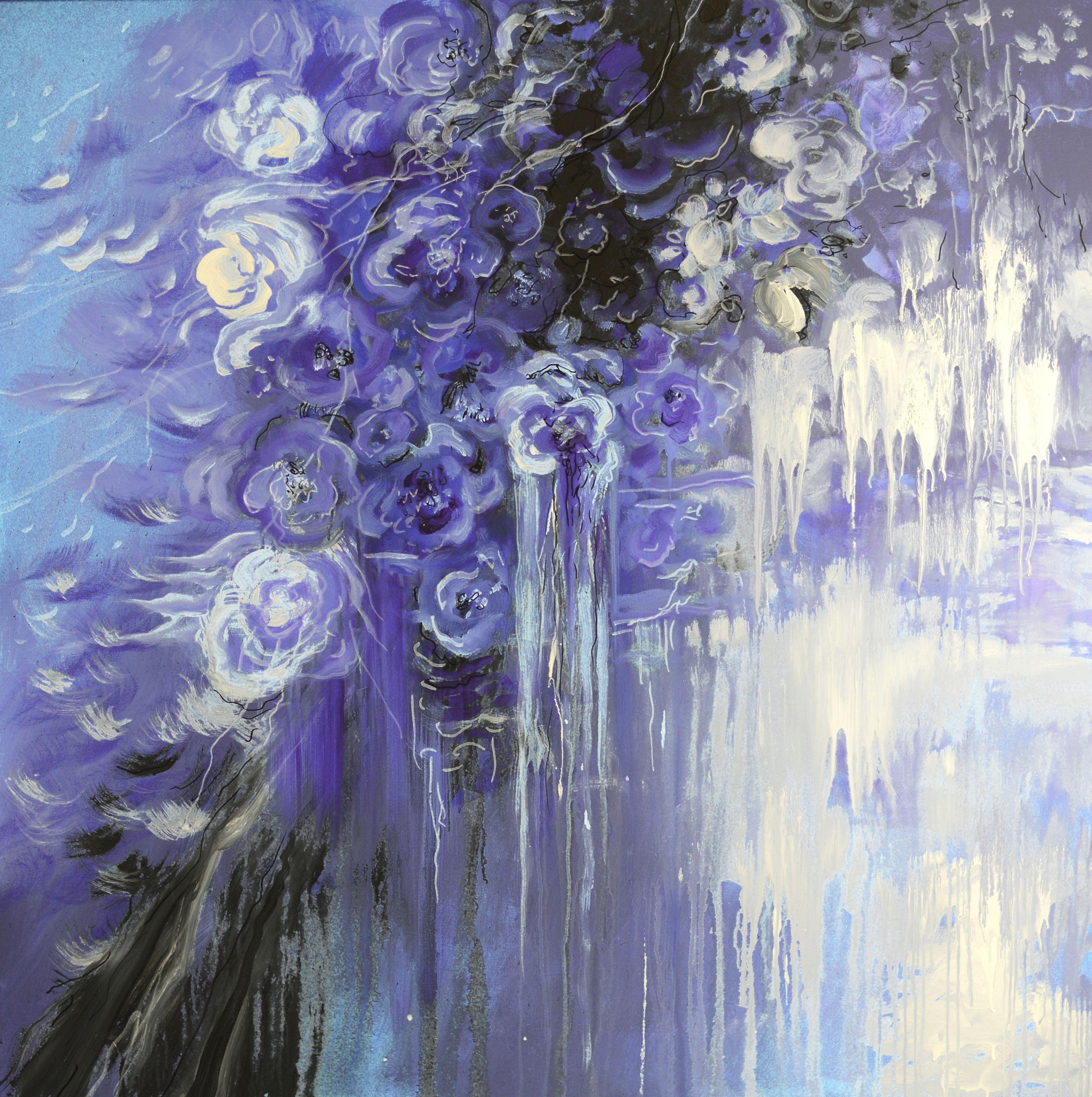 Tatiana Iliina Abstract Painting - Midsummer Nights Dream, Painting, Acrylic on Canvas
