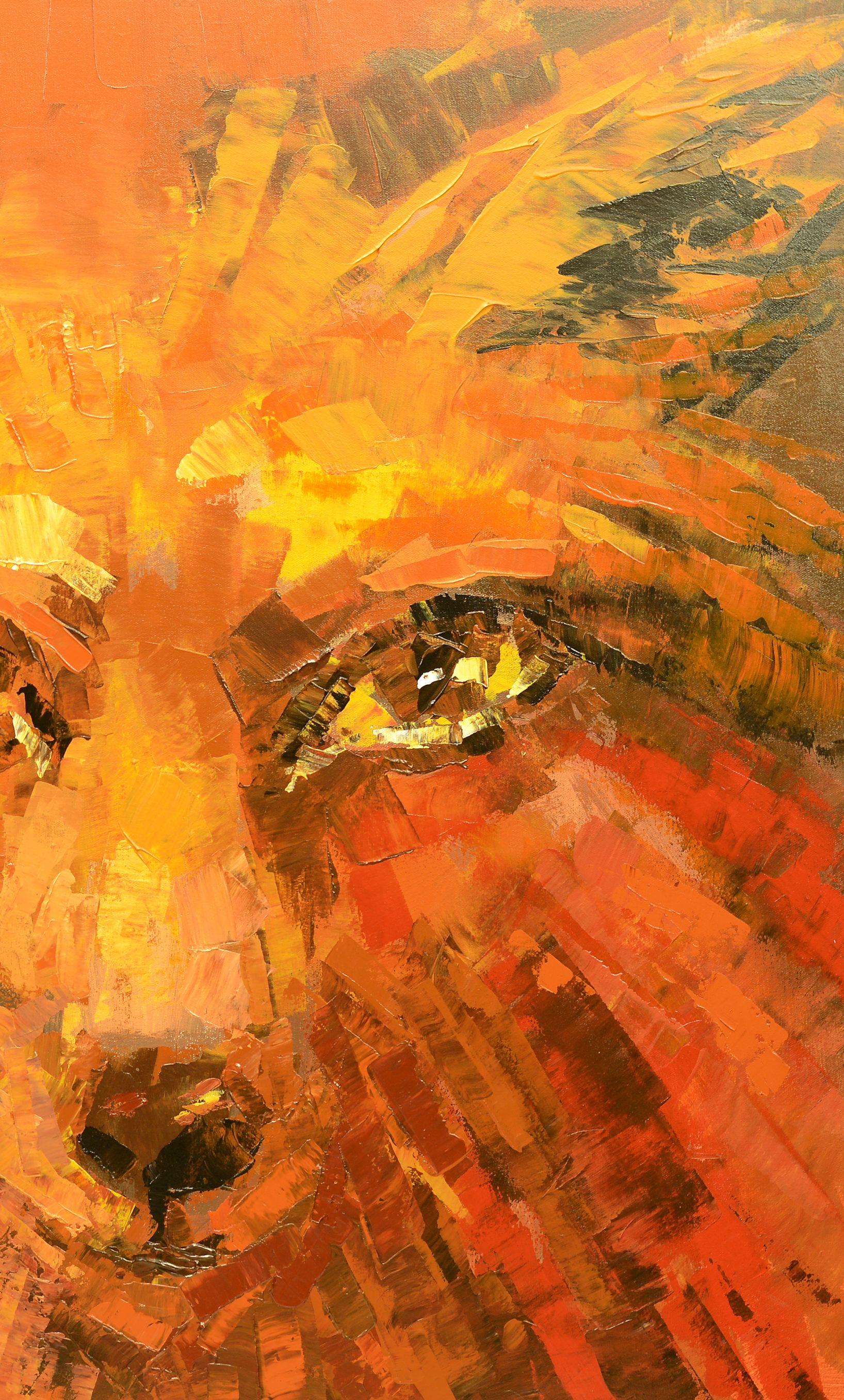 Cuore potente, Pittura, Acrilico su tela in vendita 1