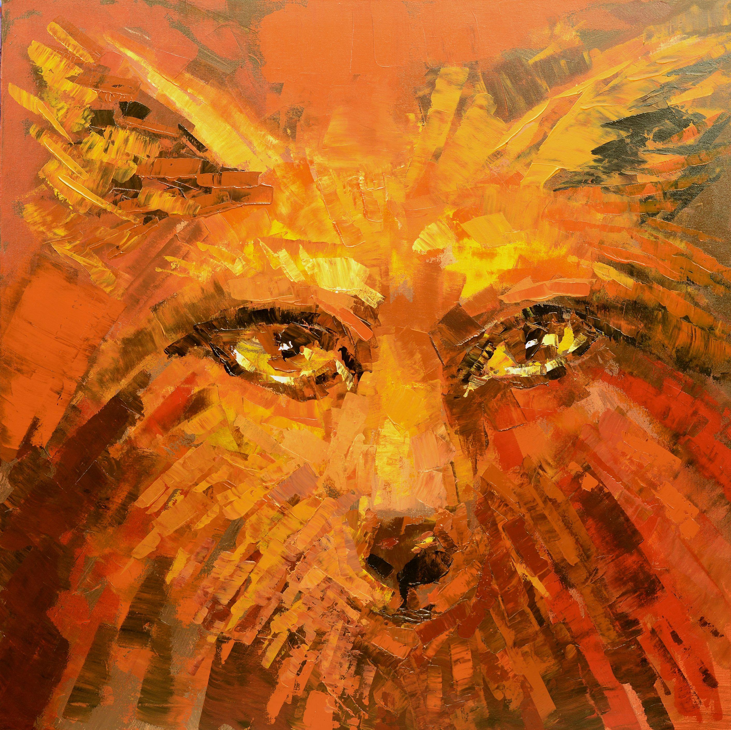 Cuore potente, Pittura, Acrilico su tela - Painting di Tatiana Iliina
