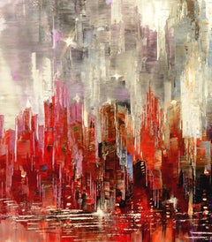 SCRAPING THE SKY, Painting, Acrylic on Canvas