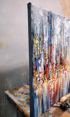 Eau pétillante, peinture abstraite