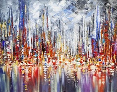 Eau pétillante, peinture abstraite