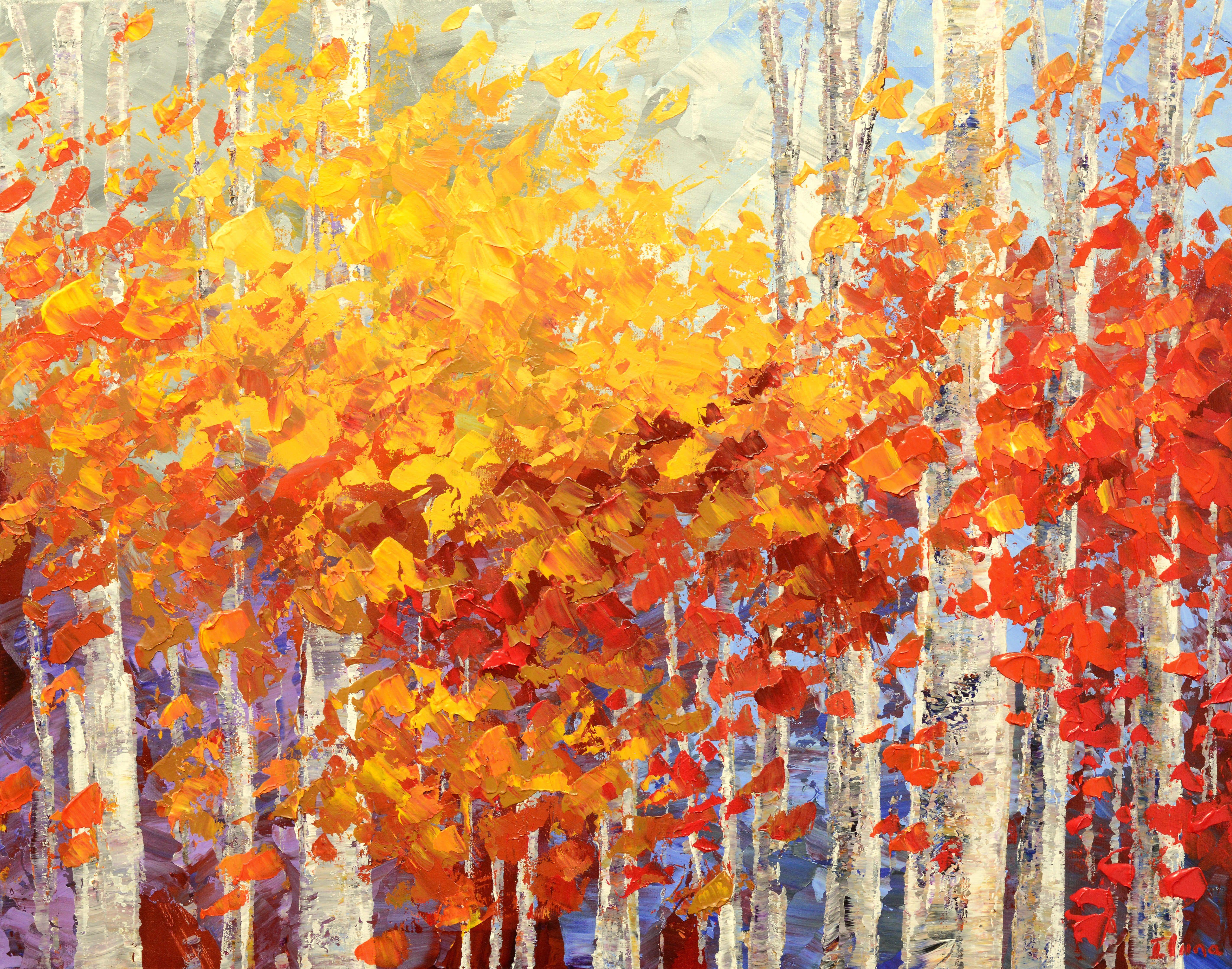 fall paintings on canvas
