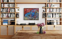 Femme bleue, 80 x 100 cm, acrylique, huile, toile