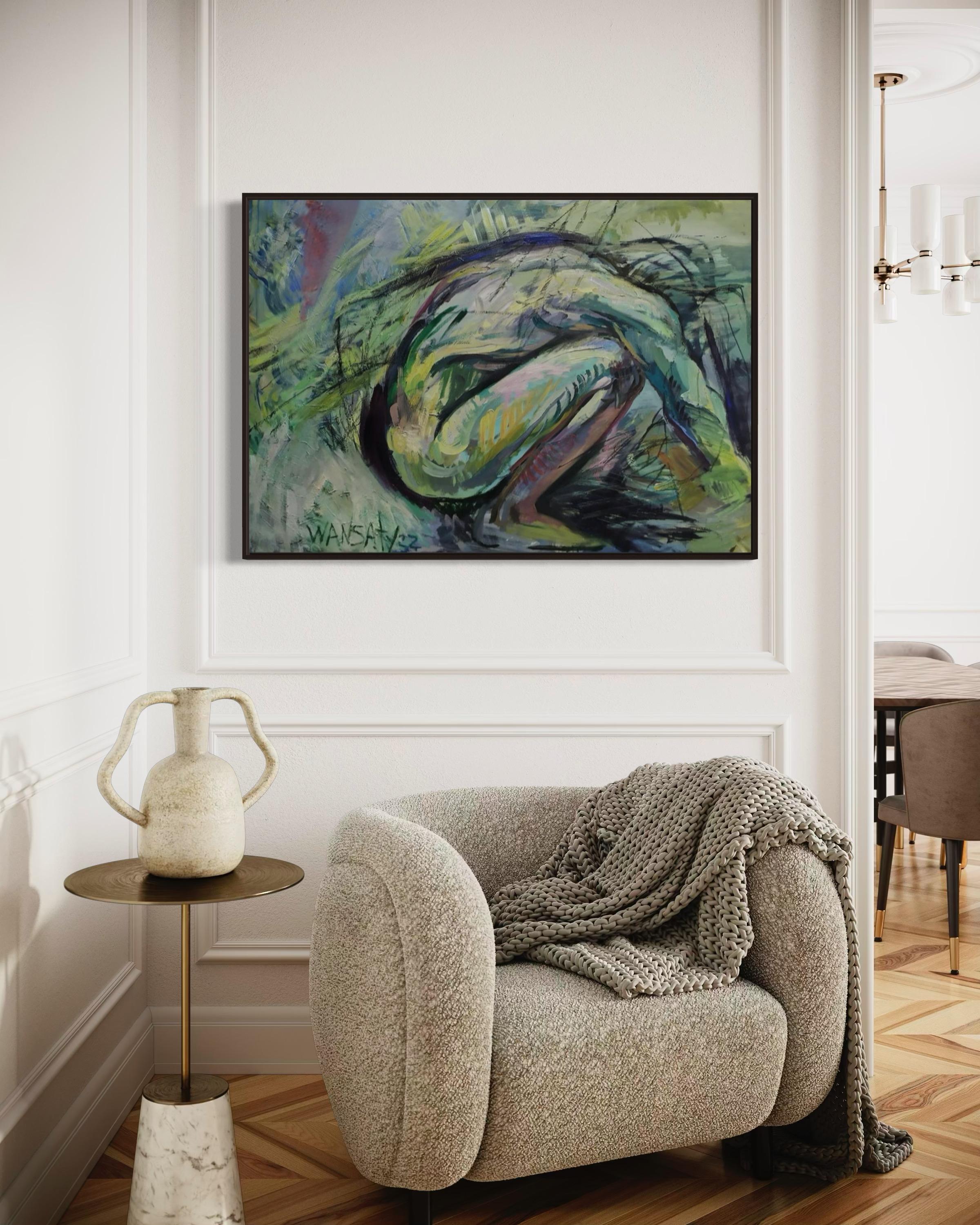 Posa dell'aquila, 80x110cm, 0il/acrilico/tela in vendita 1