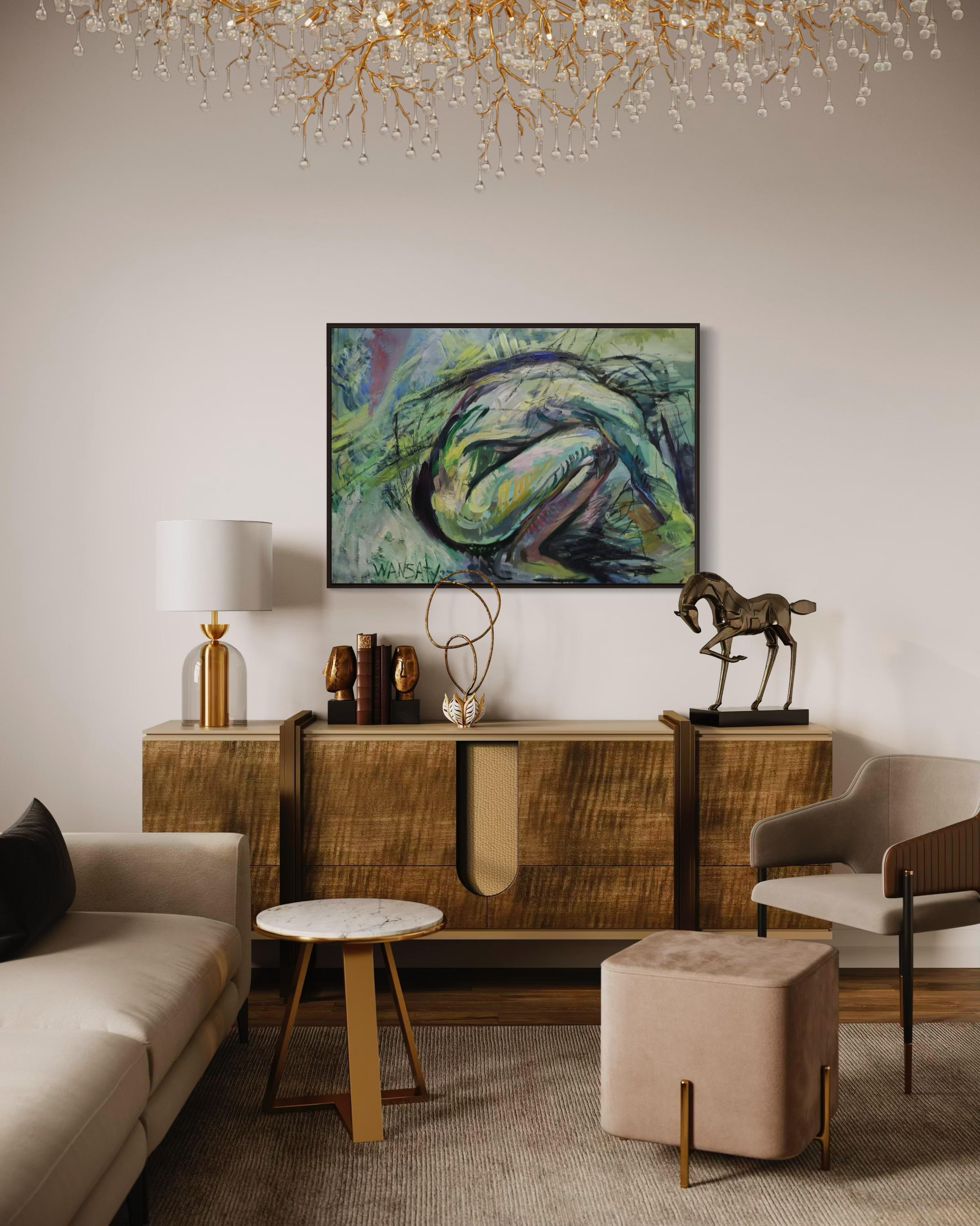 Posa dell'aquila, 80x110cm, 0il/acrilico/tela in vendita 2