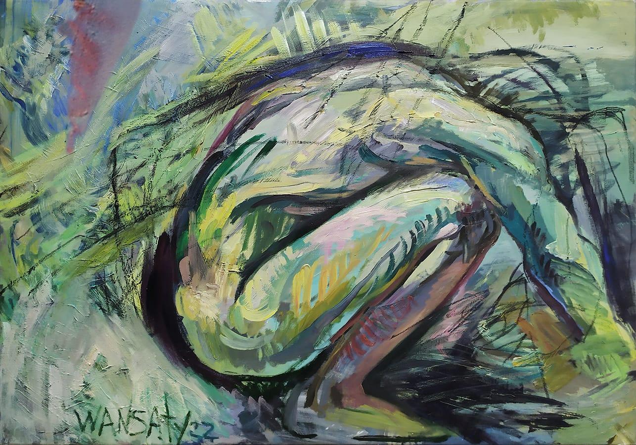 Tatiana Levchenko Abstract Painting – Adler-Pose, 80x110cm