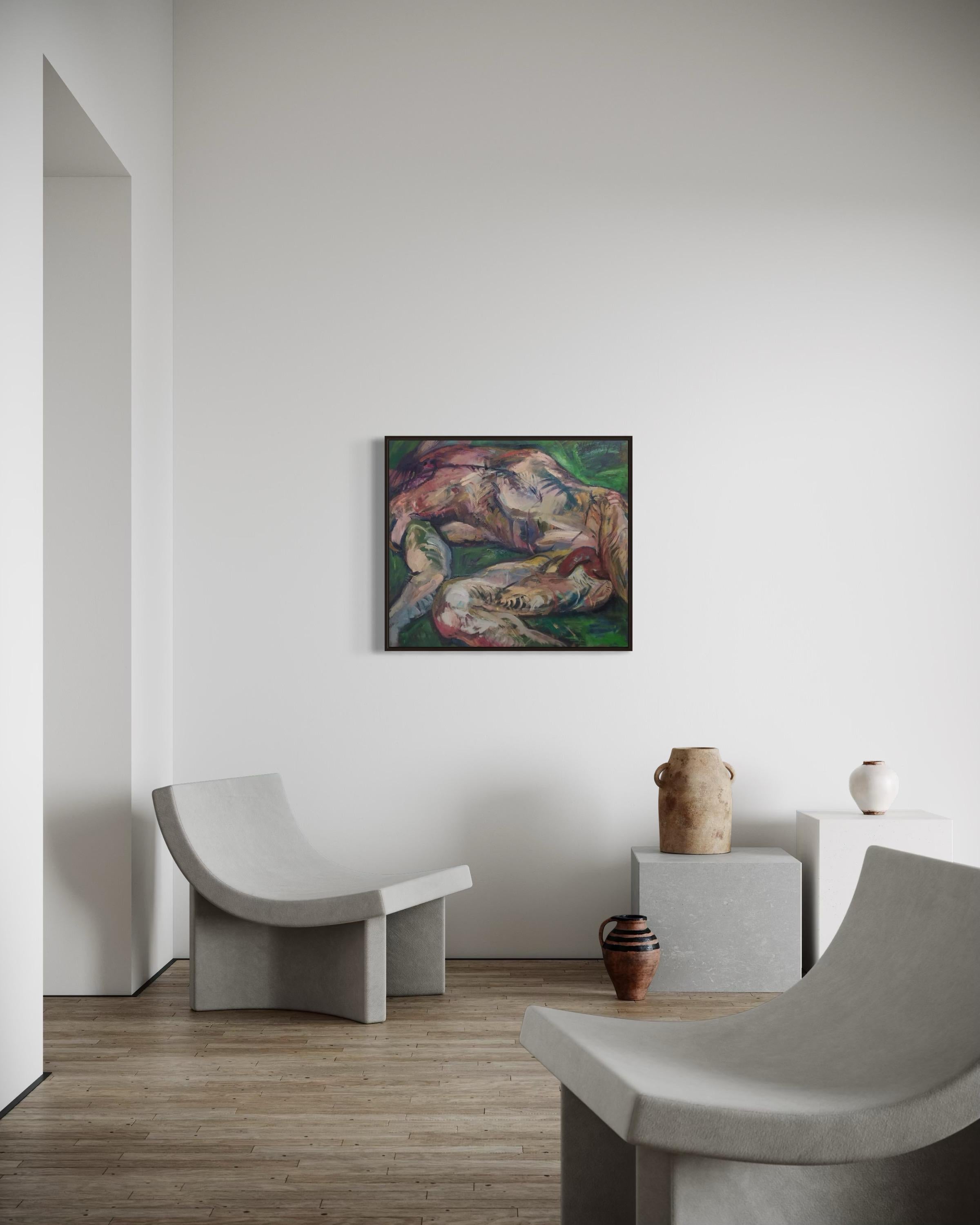 Descanso del fauno, 70x80cm, óleo sobre lienzo - Art Contemporáneo de Tatiana Levchenko