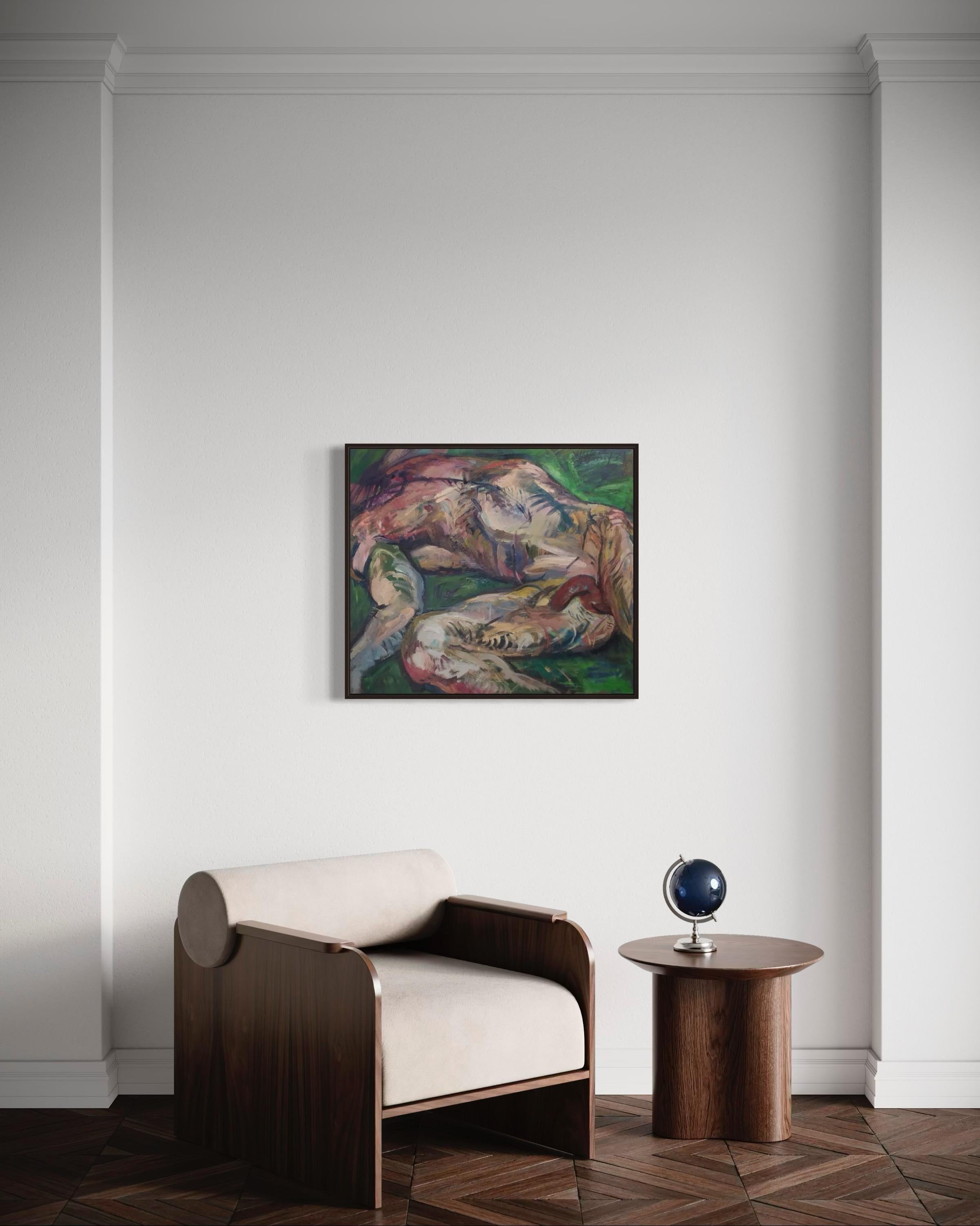 Faun's Rest, 70x80cm, Öl auf Leinwand im Angebot 2