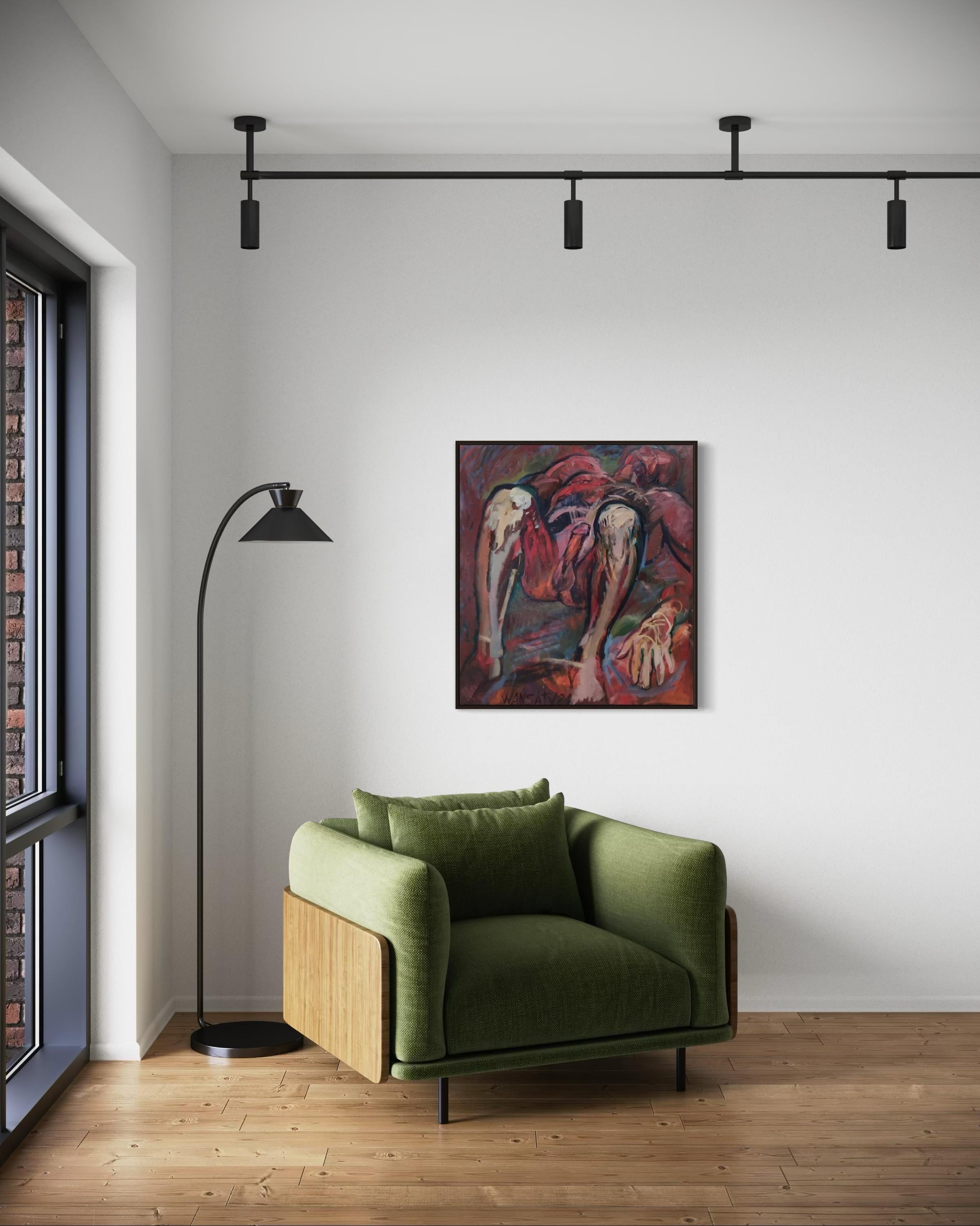 Dulce sueño del fauno, 90x80cm, óleo sobre lienzo en venta 1