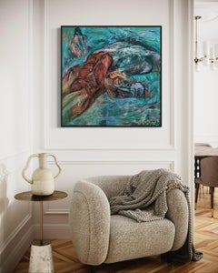 Ioan, 100x100cm, acrylic, oil, canvas