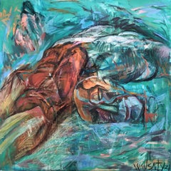 Ioan, 100x100cm, acrilico, olio, tela