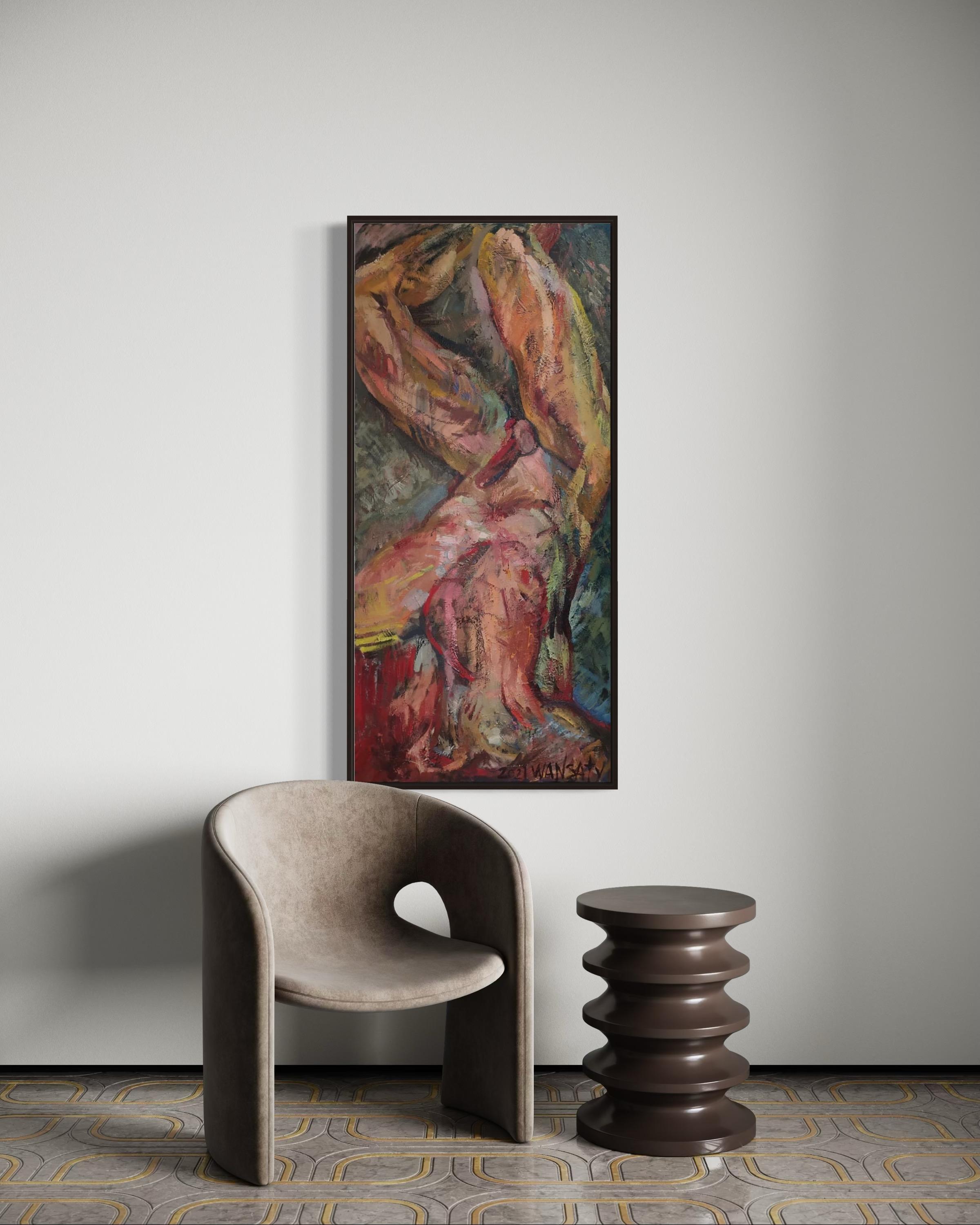 Man 1, 120x55cm, oil on canvas For Sale 2