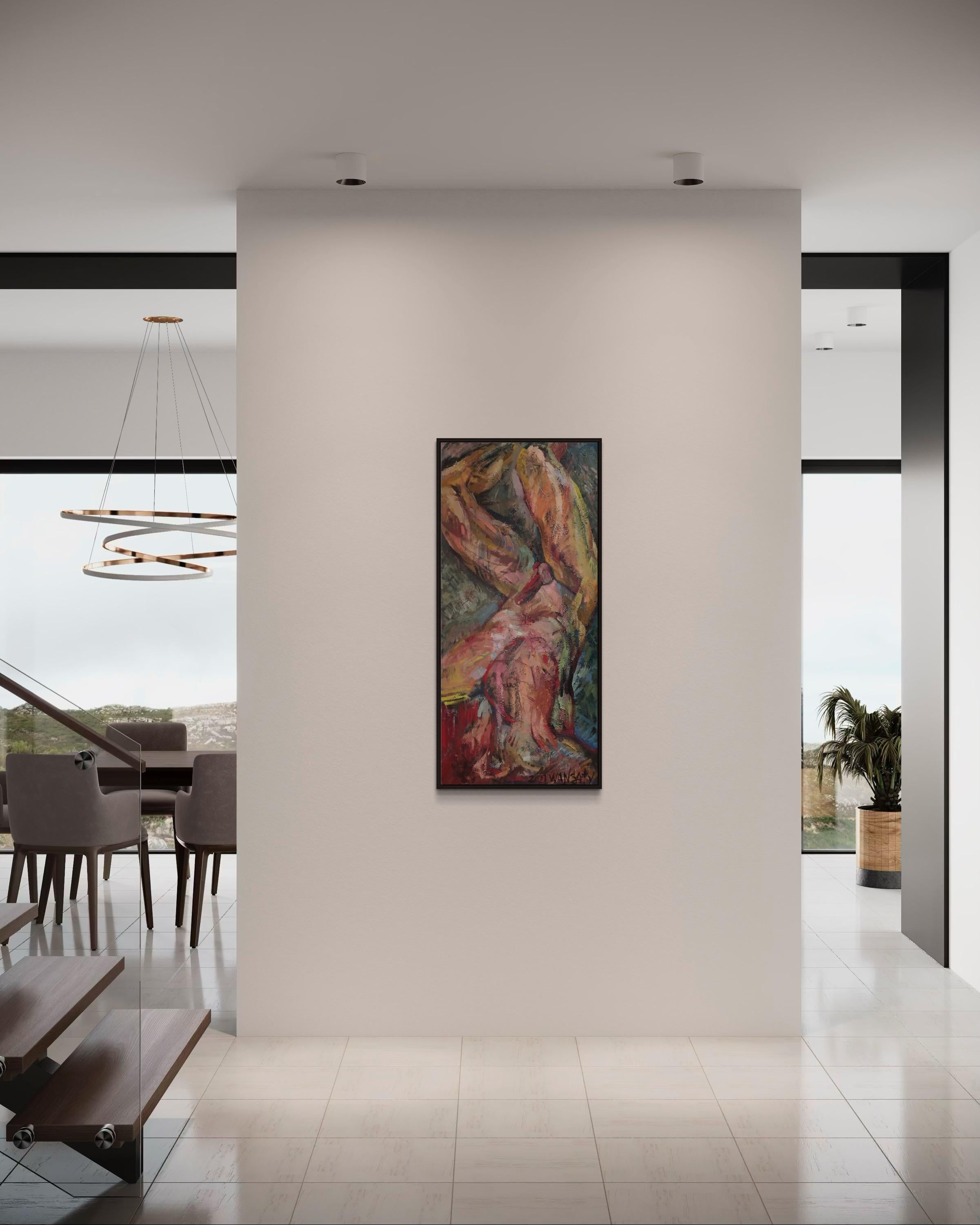Man 1, 120x55cm, oil on canvas For Sale 1