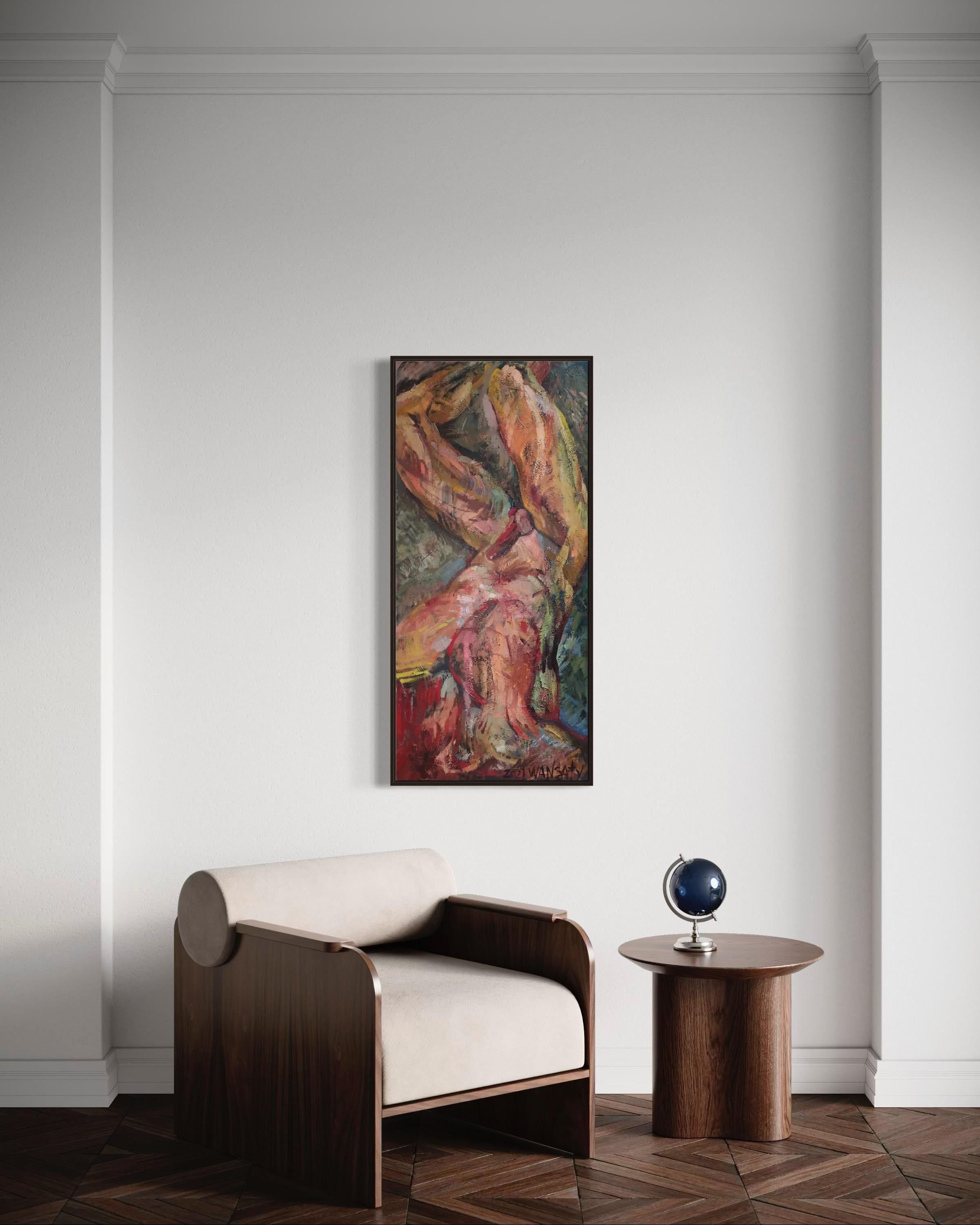 Man 1, 120x55cm, oil on canvas For Sale 2