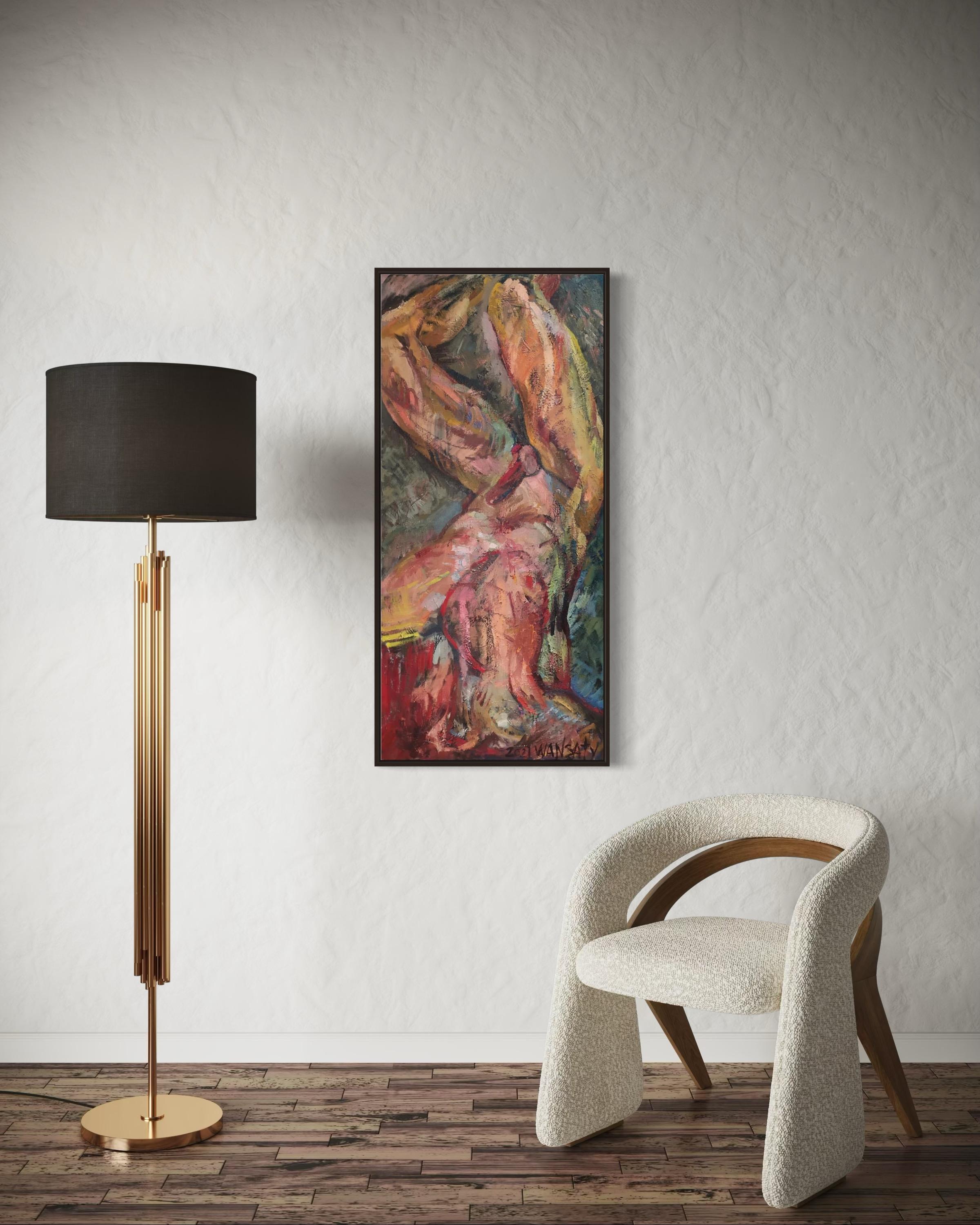 Man 1, 120x55cm, oil on canvas For Sale 5