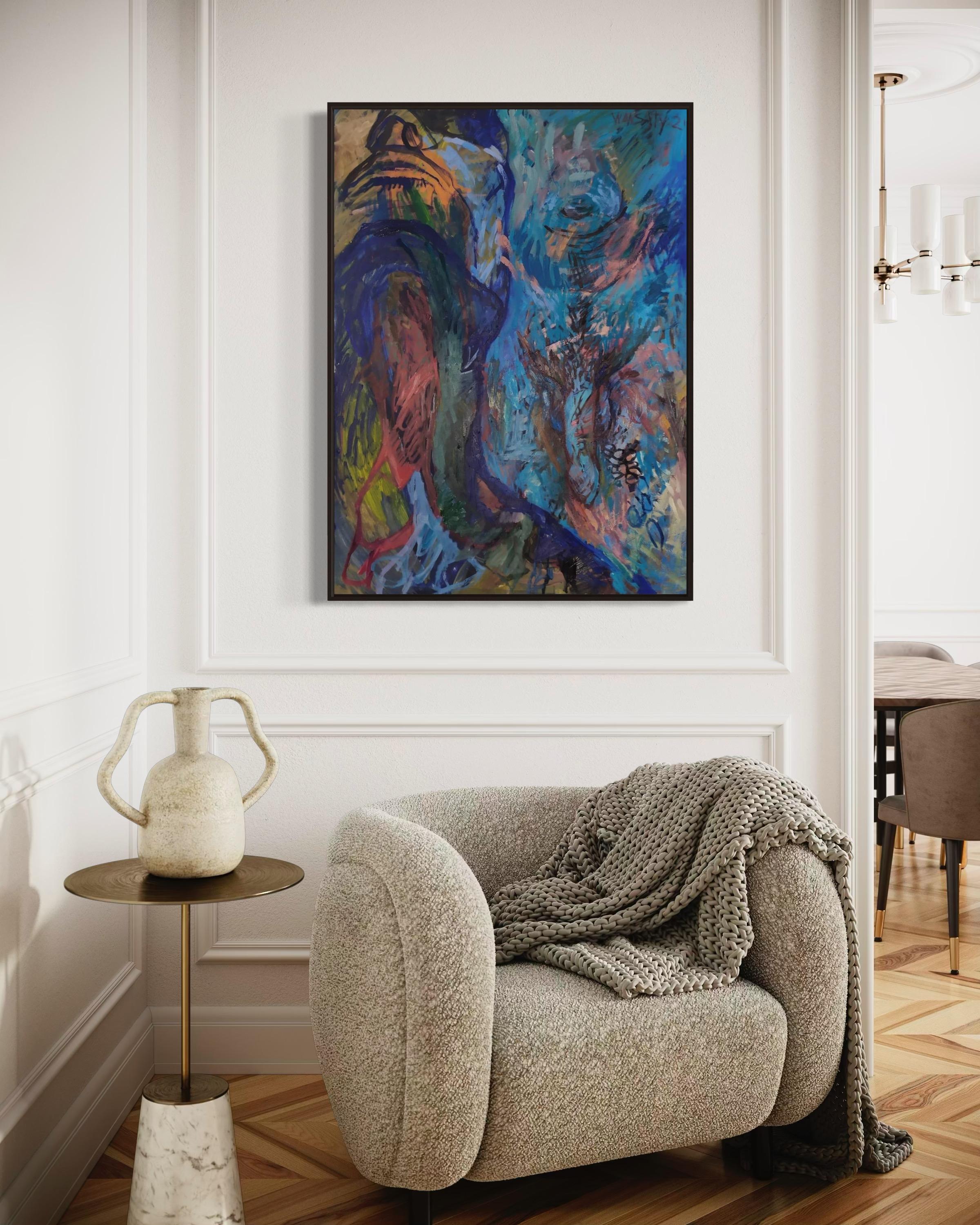Mouvement vers le haut, 110 x80 cm, acrylique sur toile - Contemporain Art par Tatiana Levchenko