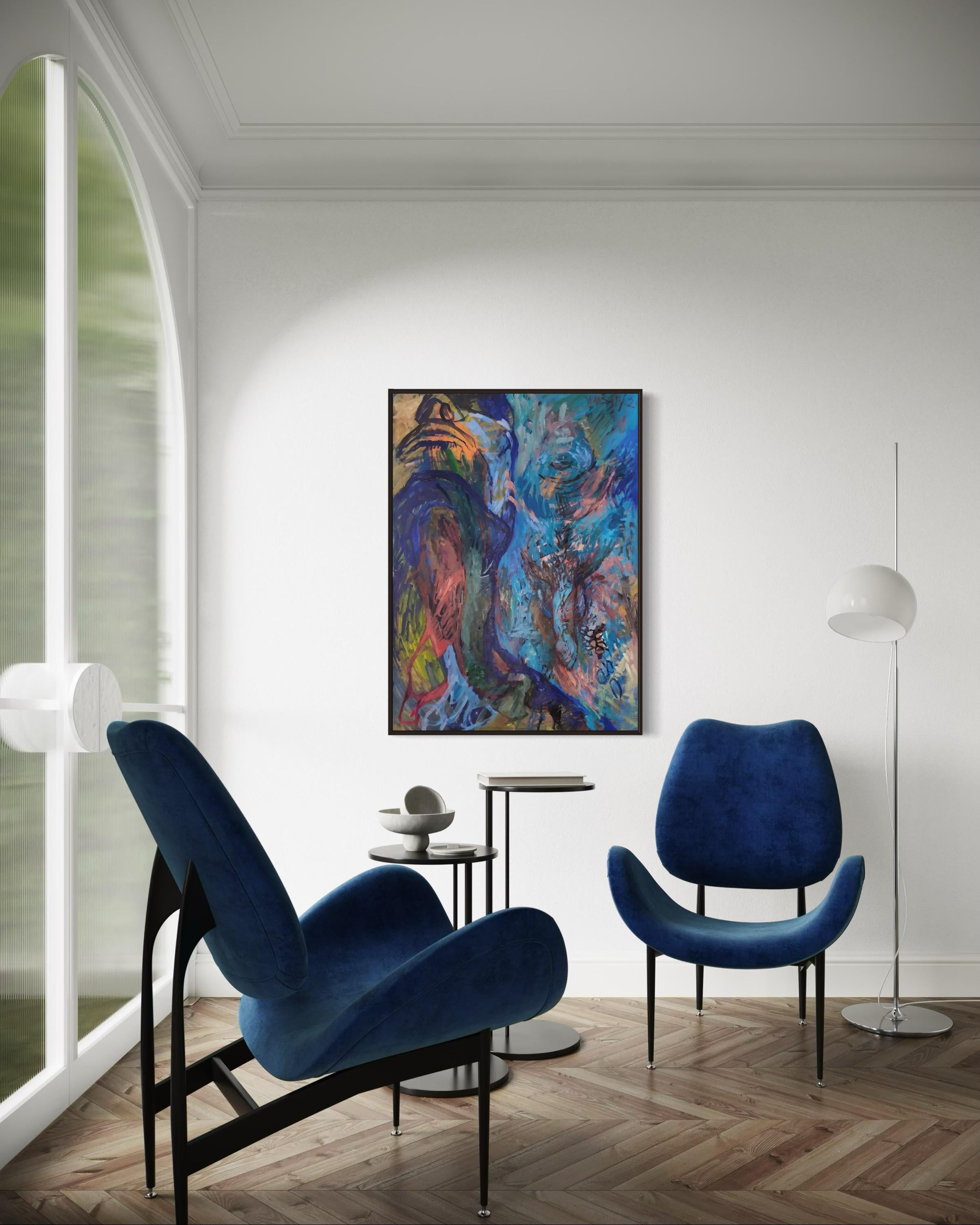 Mouvement vers le haut, 110 x80 cm, acrylique sur toile en vente 1