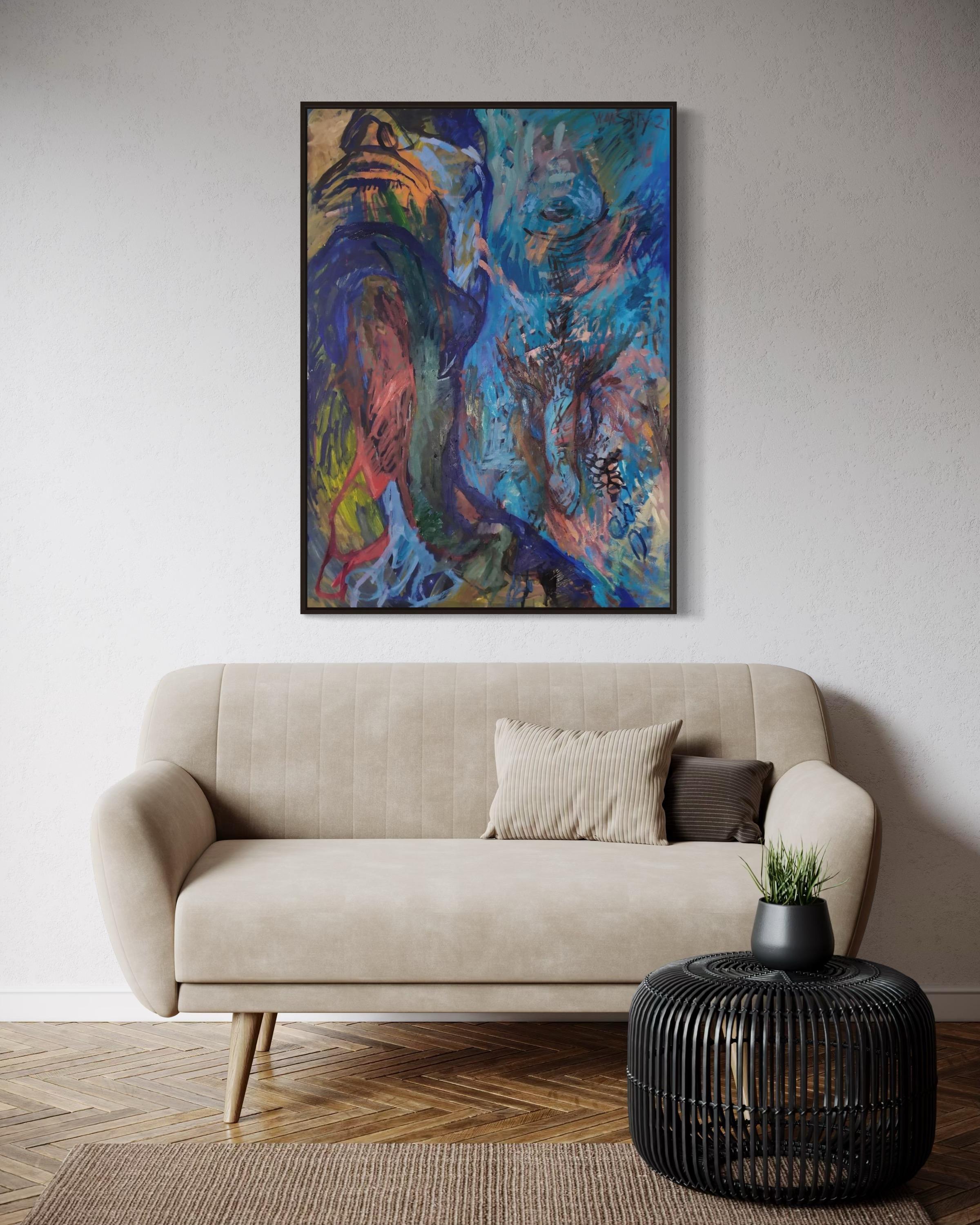 Mouvement vers le haut, 110 x80 cm, acrylique sur toile en vente 2