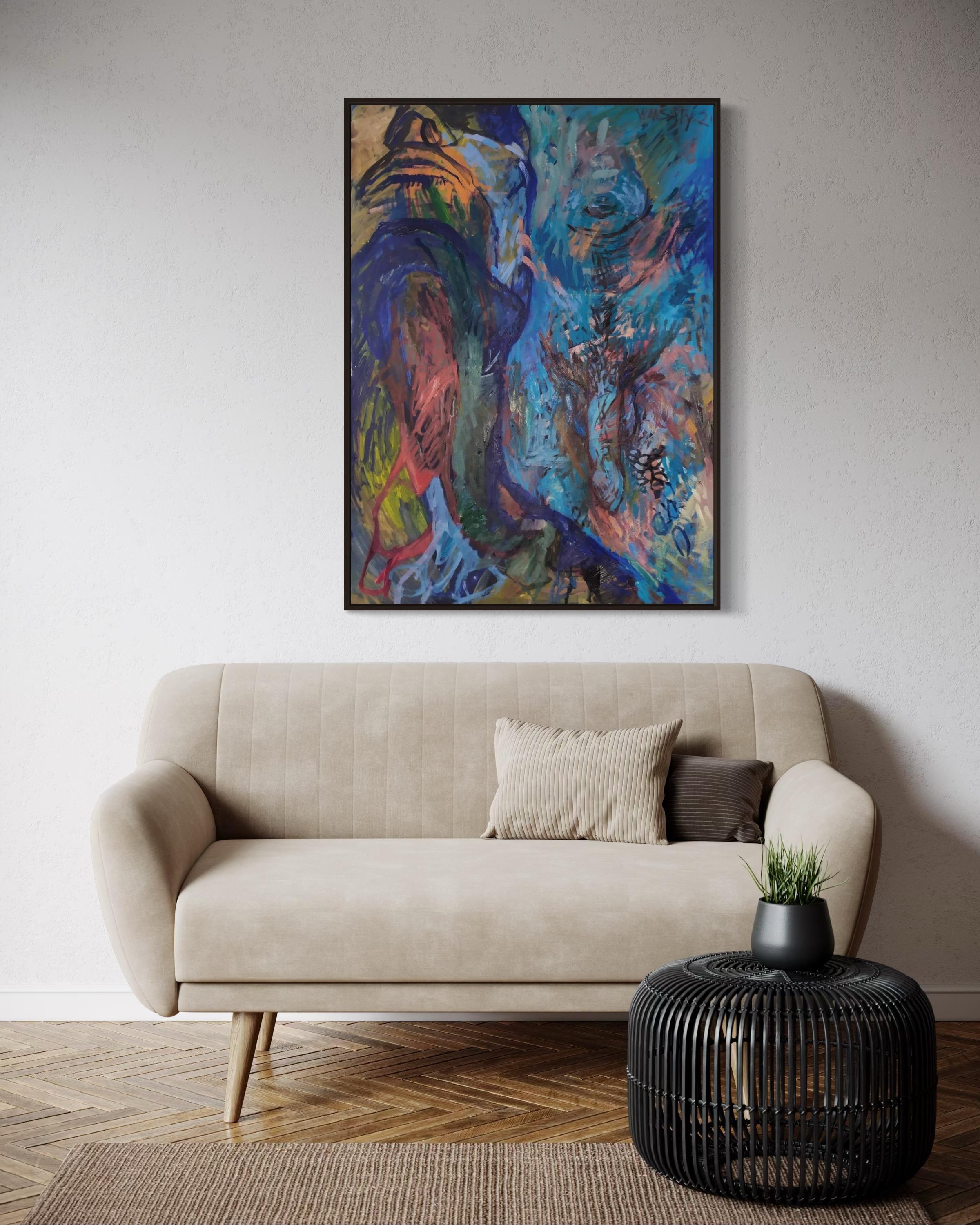 Mouvement vers le haut, 110 x80 cm, acrylique sur toile en vente 3