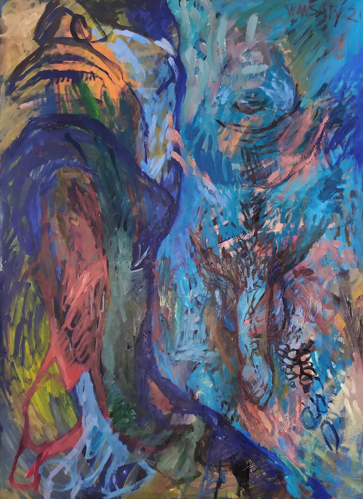 Upward movement, 110x80cm, Acryl auf Leinwand