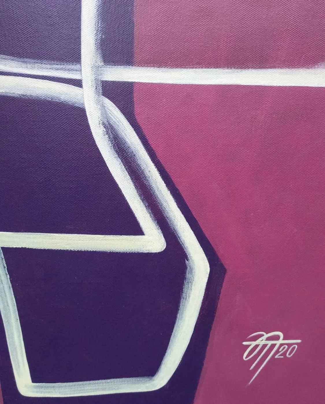 Verbunden durch ein Netz, 2020, 90x150 cm