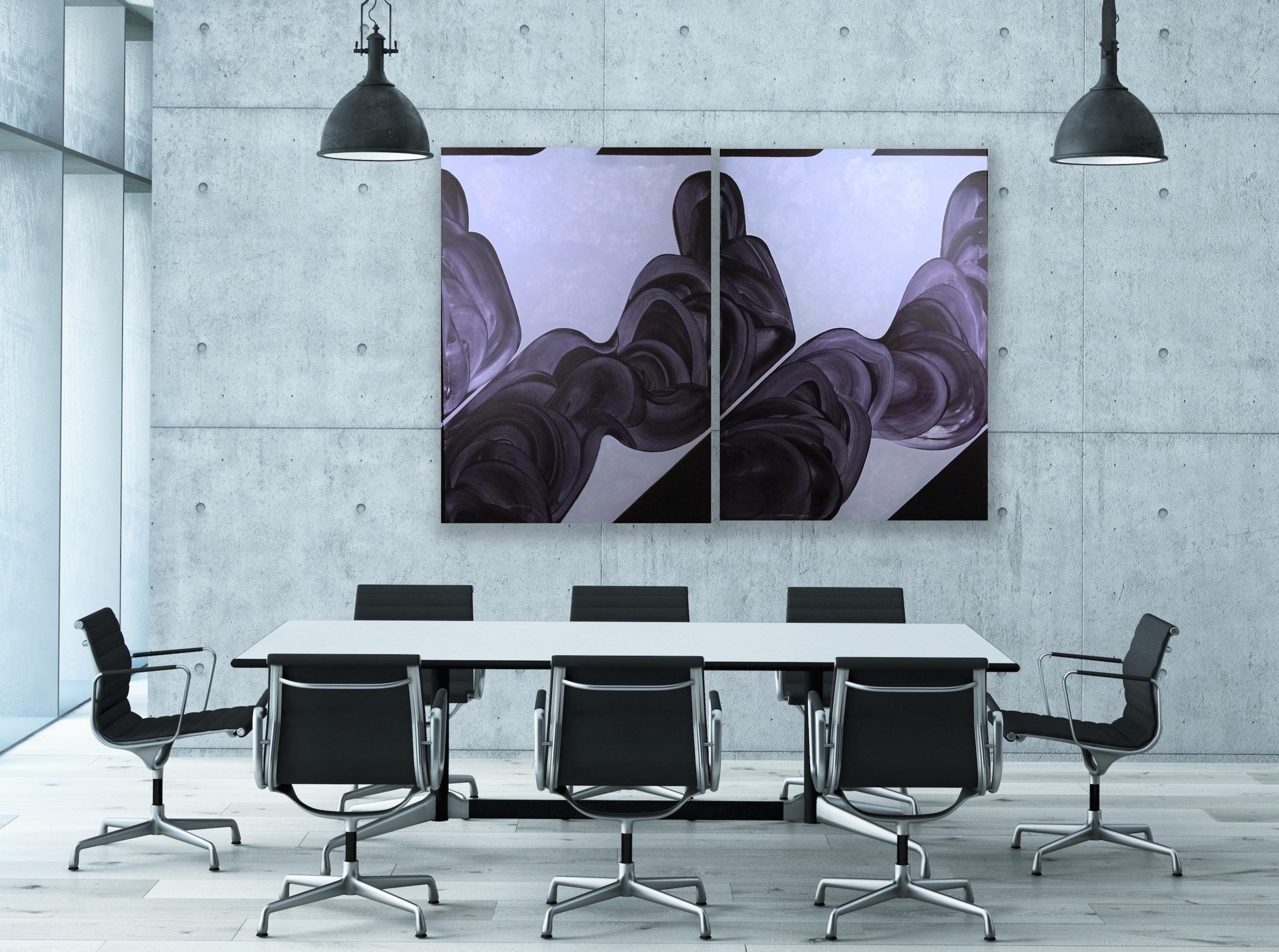 Dittico. Trovami, 140 x200cm, acrilico su tela - Art Astratto di Tatiana Nega