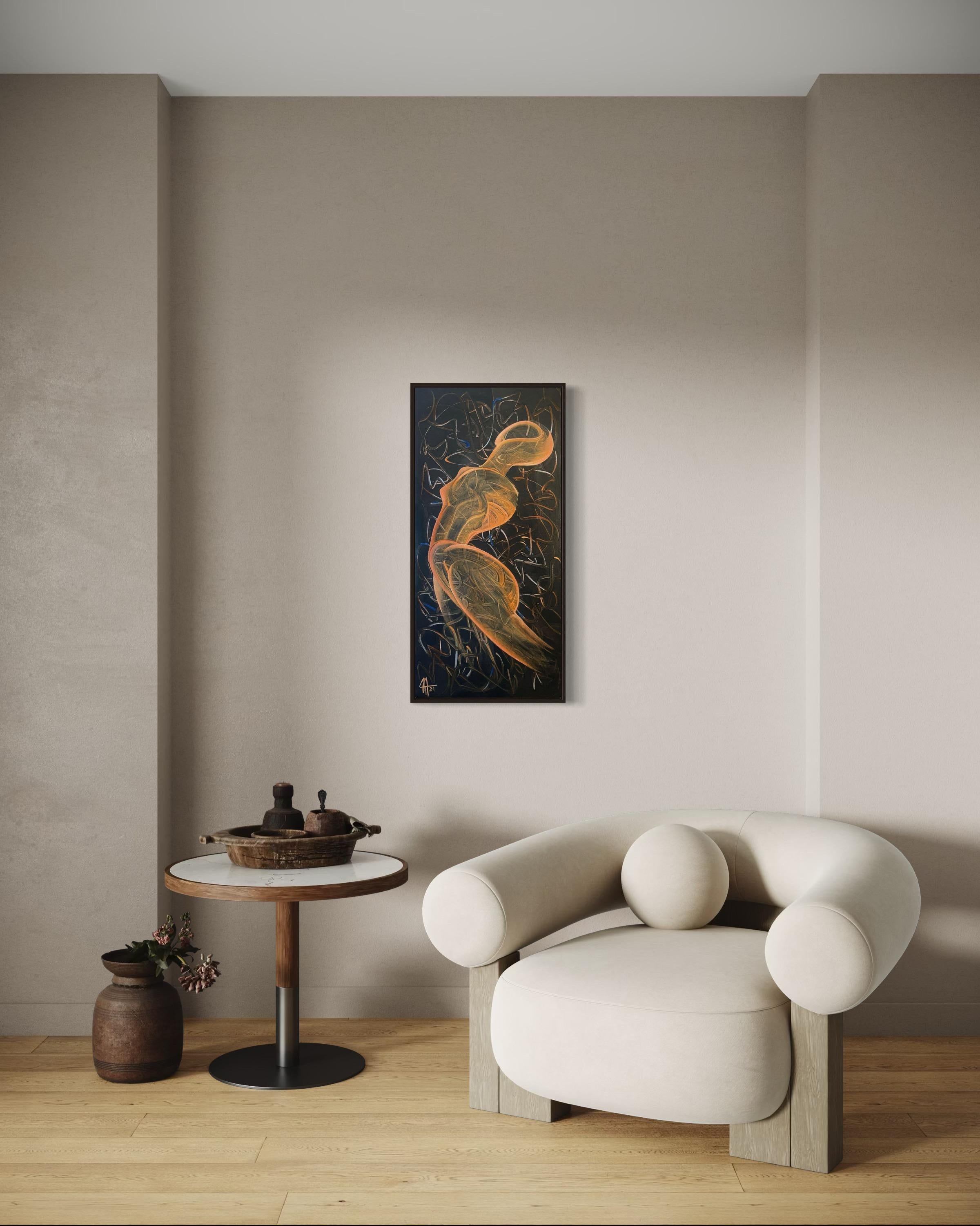 Menade, 100х50 cm, acrilico su tela in vendita 3