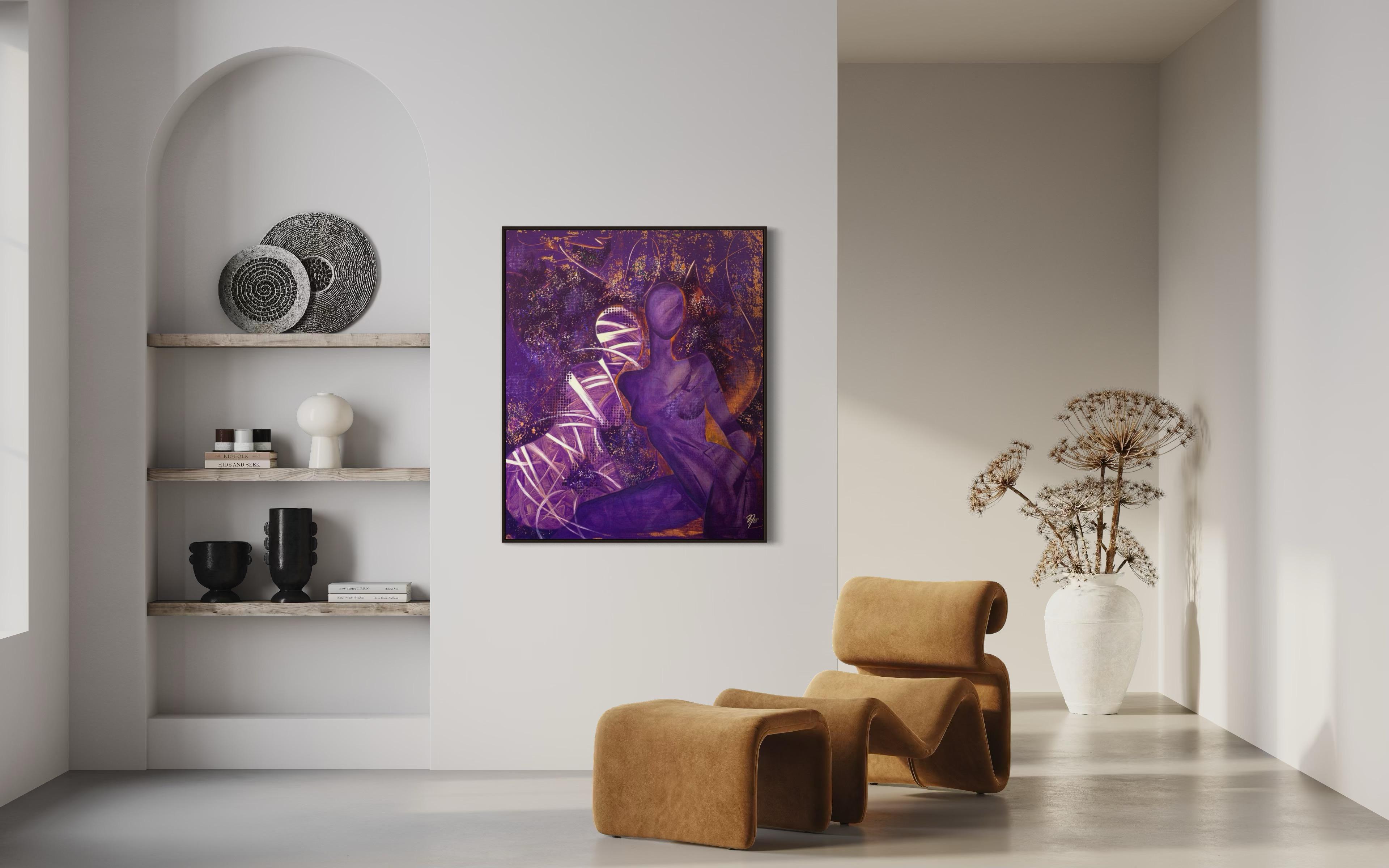 Mondo tecnologico meraviglioso 1, 120х100 cm, acrilico su tela - Painting Astrattismo geometrico di Tatiana Nega