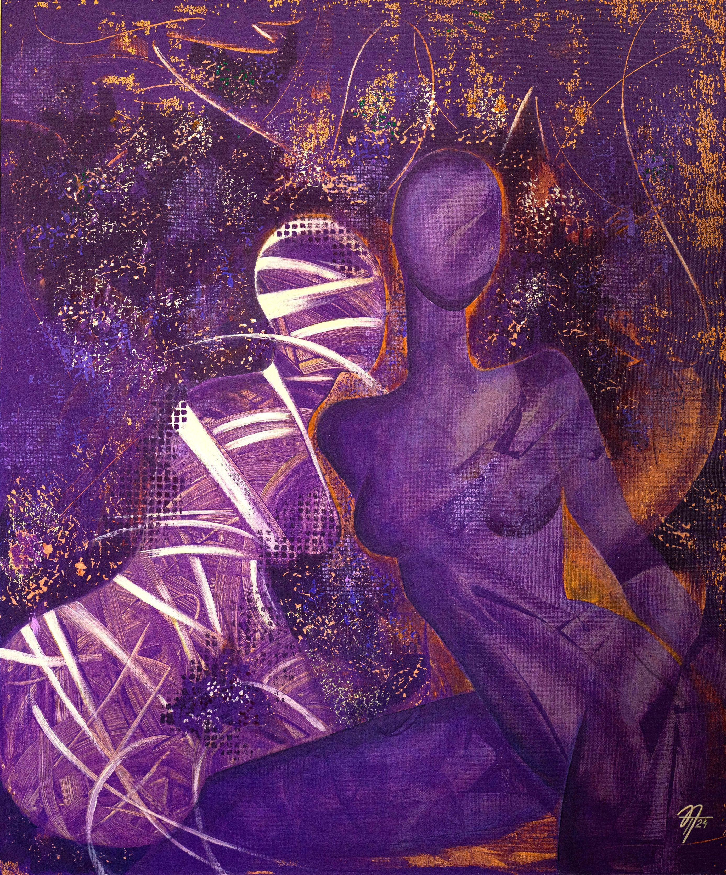 Mondo tecnologico meraviglioso 1, 120х100 cm, acrilico su tela - Painting di Tatiana Nega