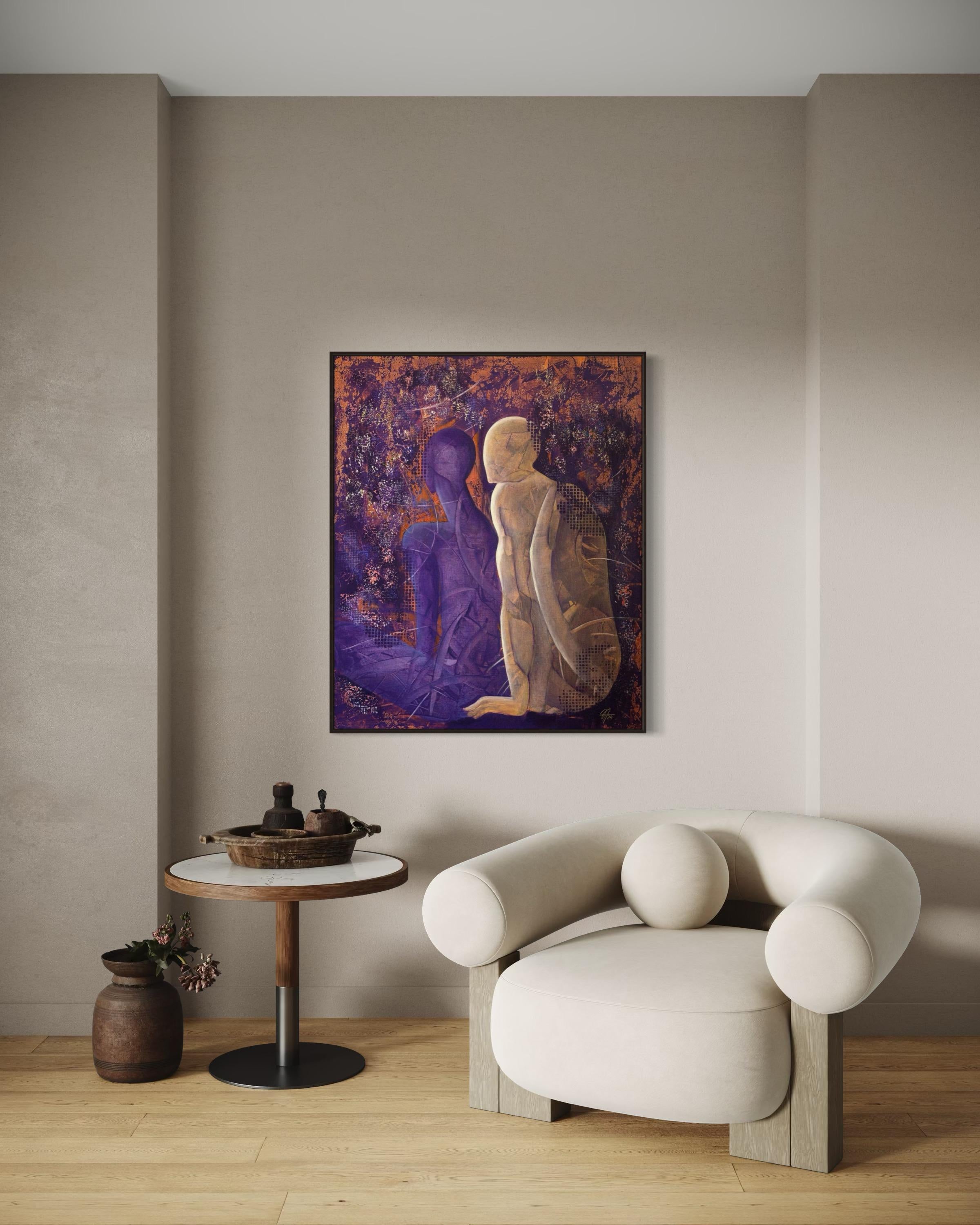 Marvelous tech world 2, 120х100 cm, acrylic on canvas - Abstract Geometric Art by Tatiana Nega